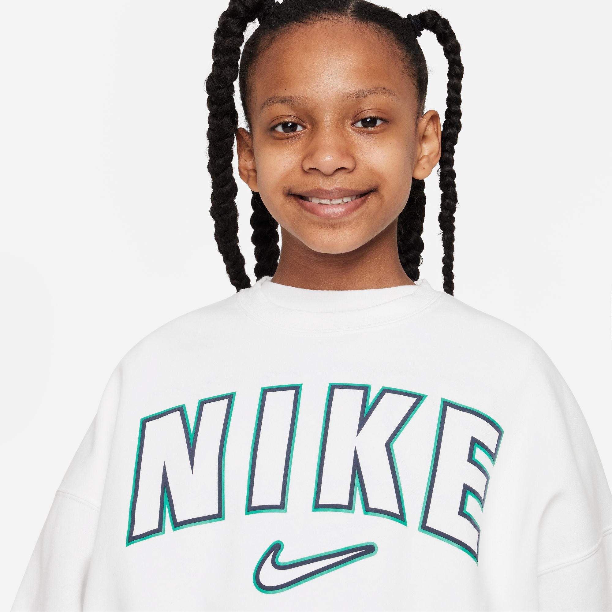 FLC NSW - PRNT Sportswear Nike CREW TREND Sweatshirt WHITE für Kinder