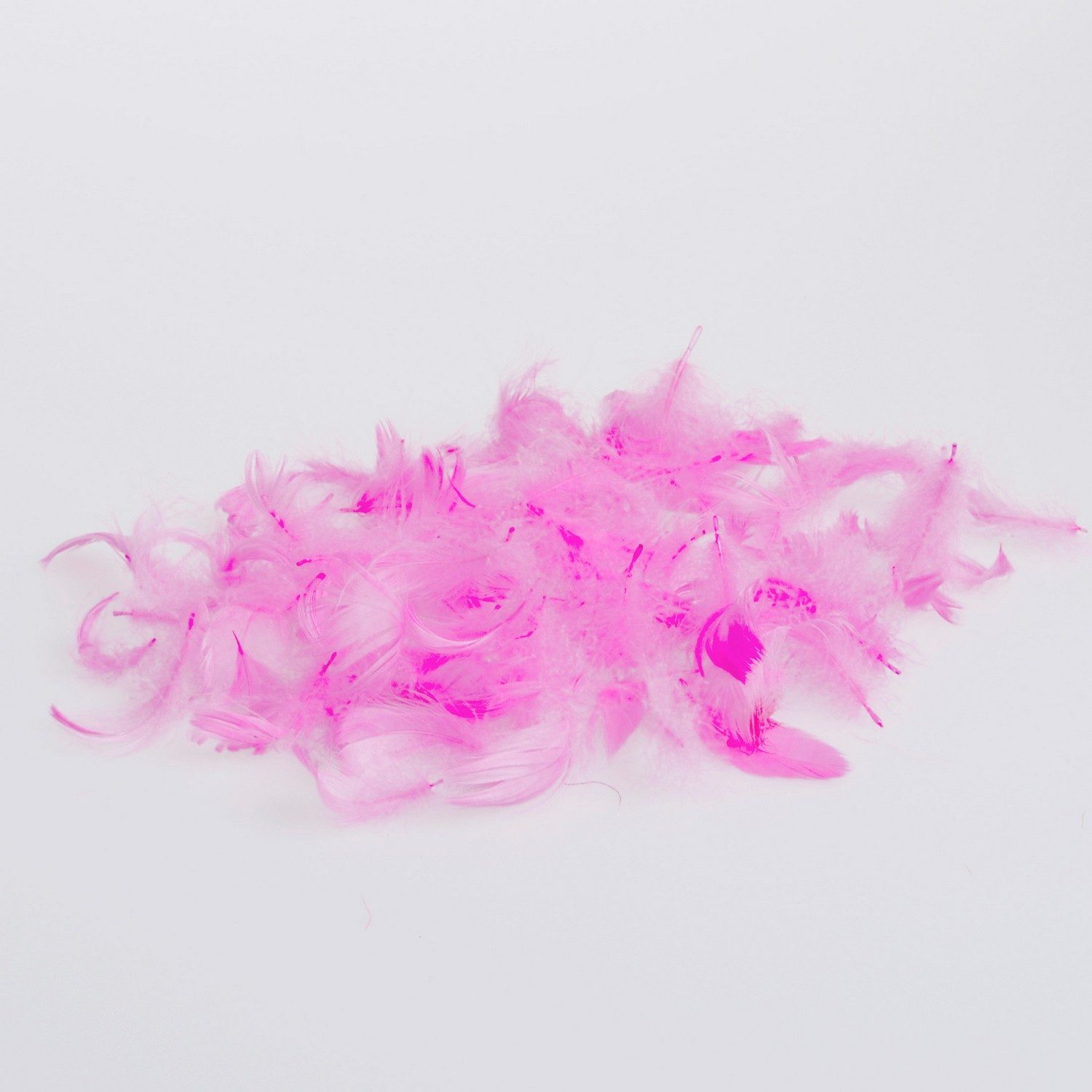 Deko AS Bastelfedern Babyfedern - Flaumfedern - soft pink - ca. 270 Stück - 1 VE = 1 Box m