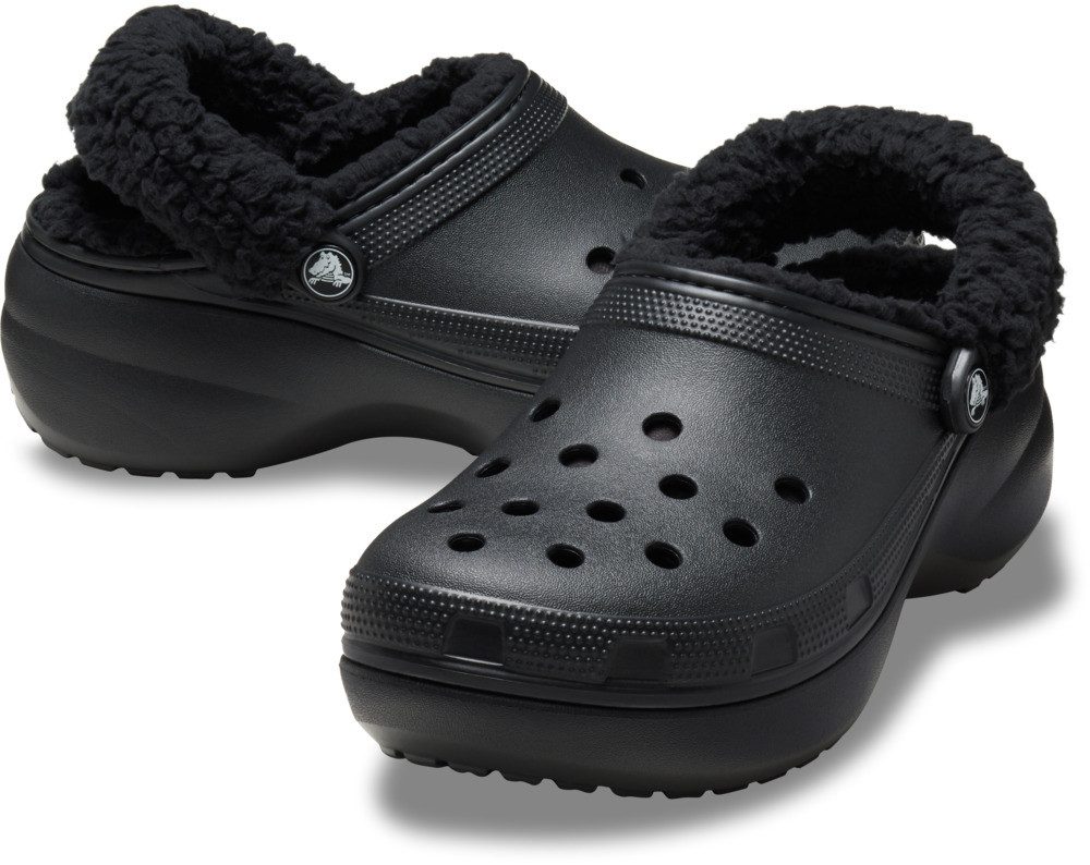 Crocs Lined Fuzz Strap Clog Schlupfschuh, Hausschuh mit rutschhemmender Laufsohle