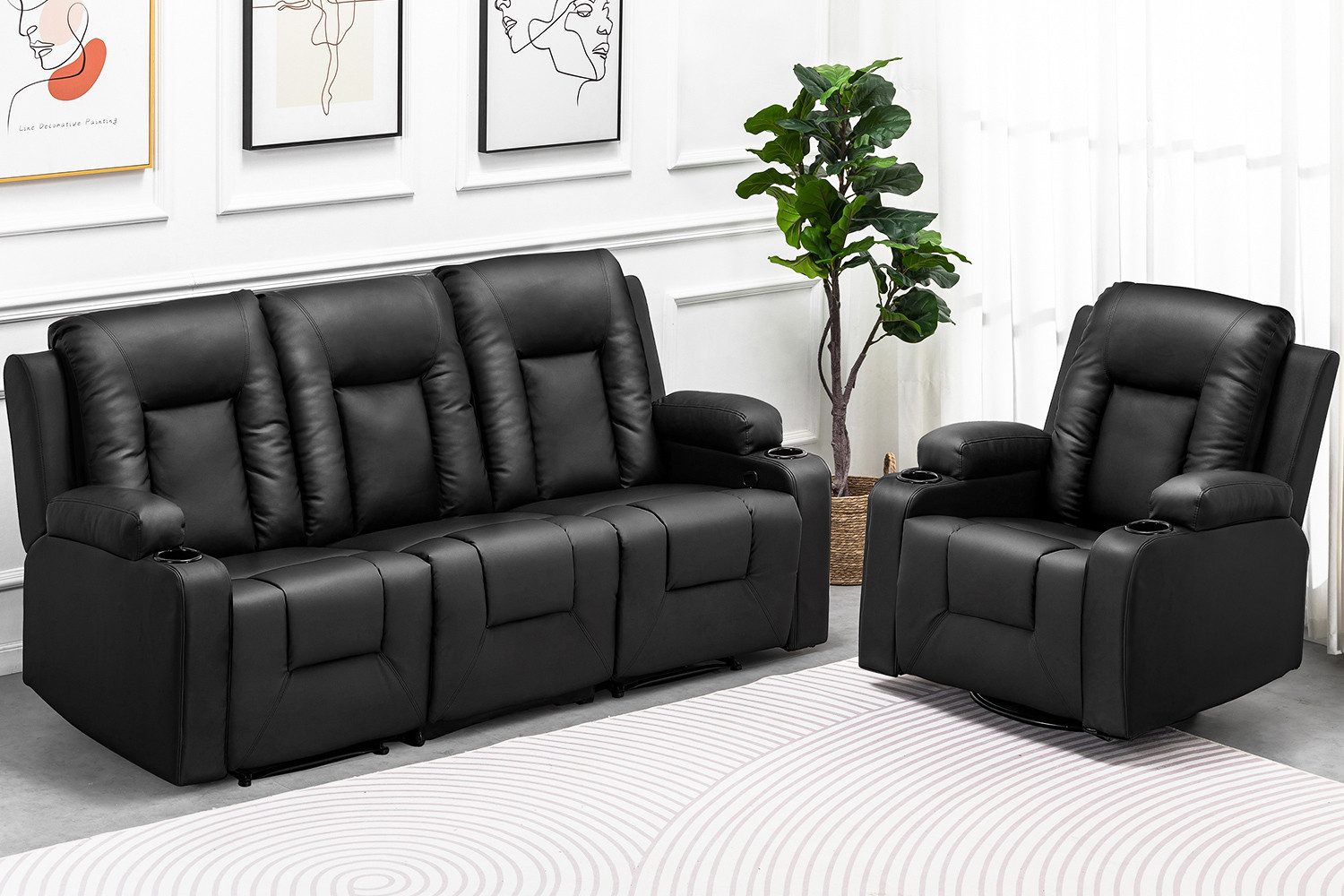 COMHOMA Sofa Relaxsessel Fernsehsessel mit Liegefunktion, Dicke Rückenlehne günstig online kaufen