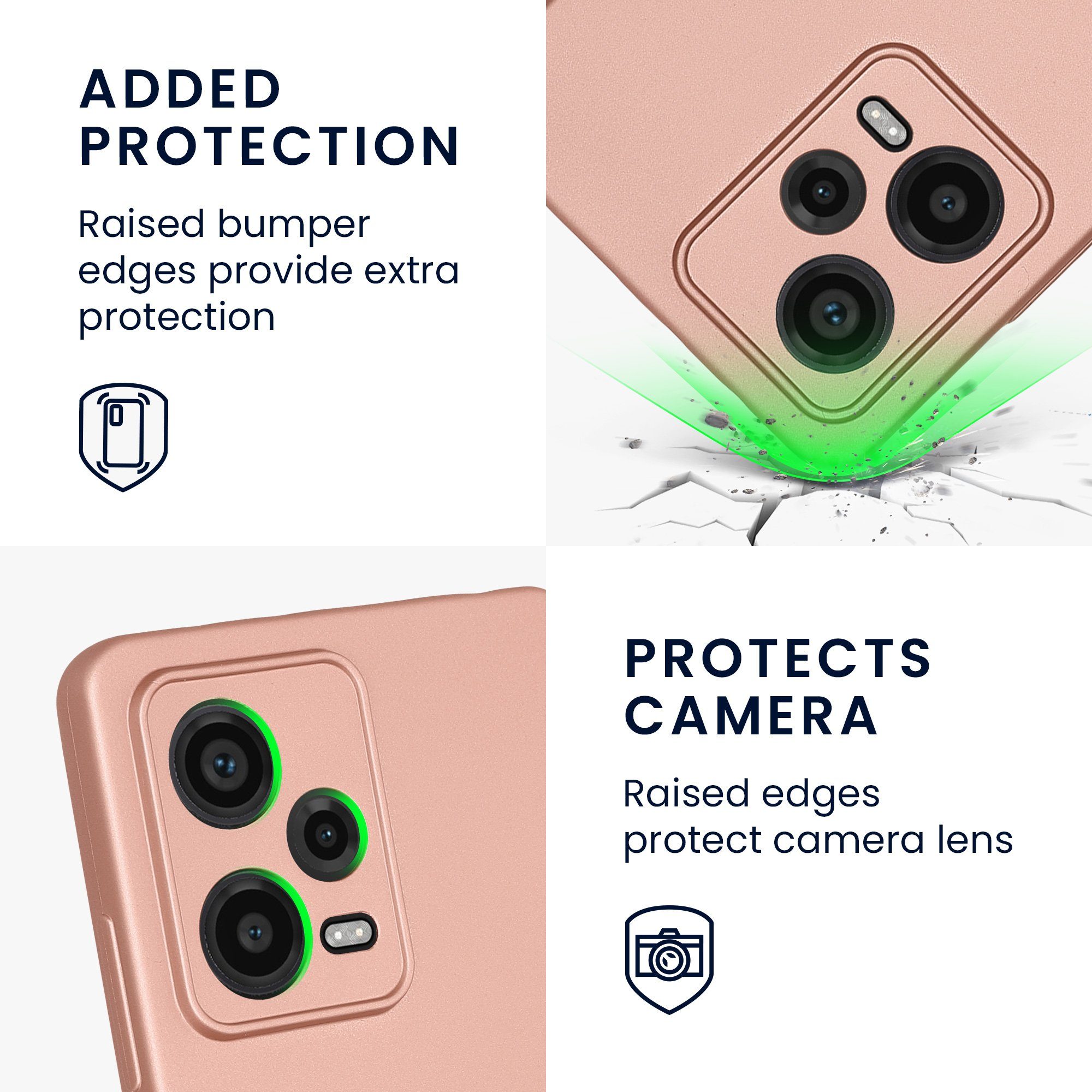kwmobile Handyhülle Handyhülle für Xiaomi Redmi Note 12 Pro 5G Hülle, weiche Silikon Case metallisch schimmernd - Schutzhülle Cover