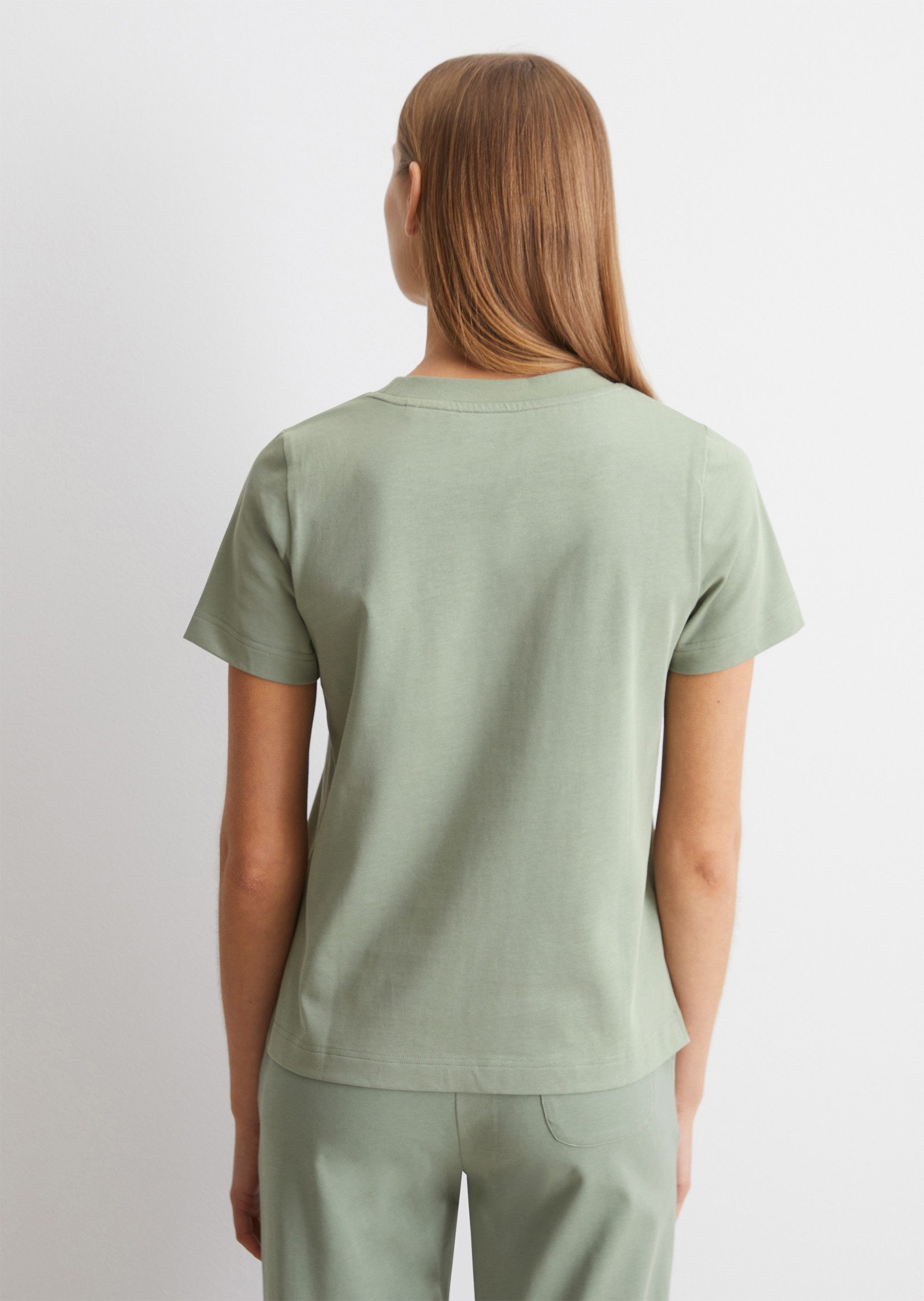 Marc O'Polo Pyjamaoberteil Lounge T-Shirt Kurzarm, Rundhalsausschnitt, schwere Jersey-Qualität