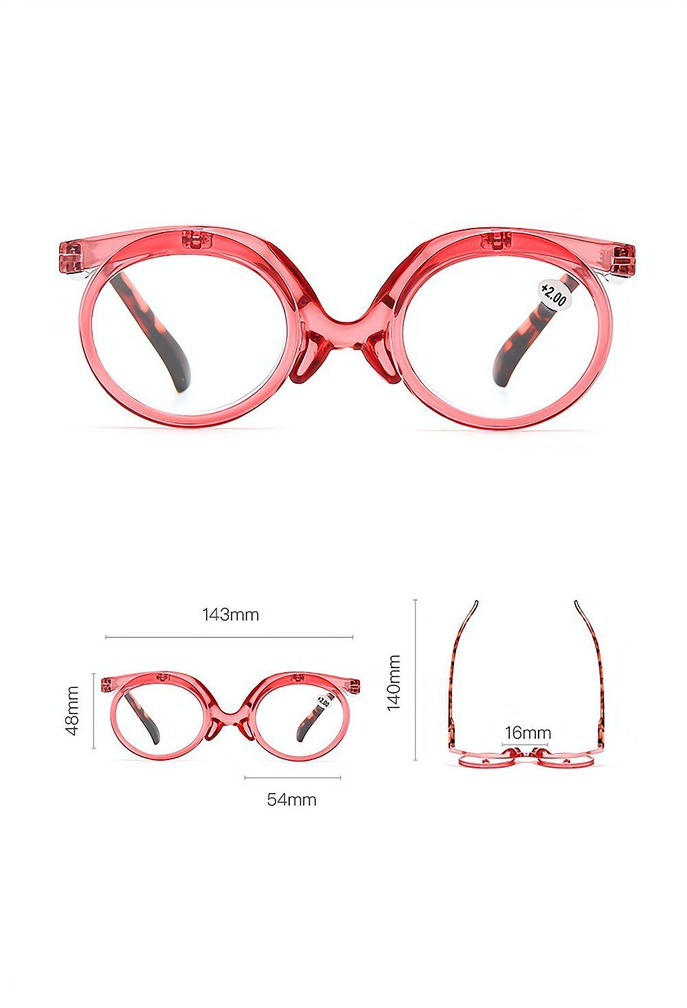 Herren Blaulichtfilter Ultraleicht Damen Computerbrille Rahmen Runde PACIEA Lesebrille rosa