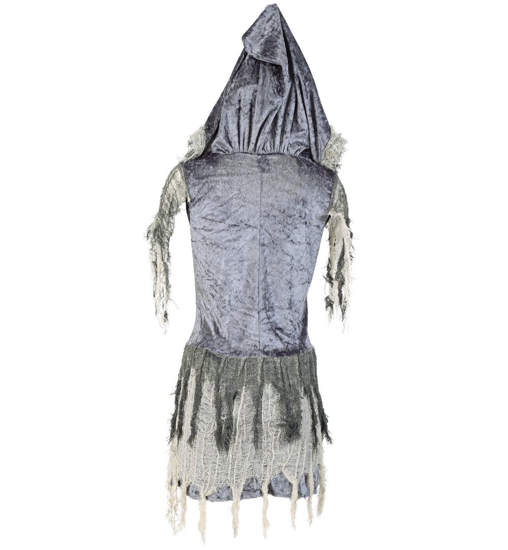 Fries Zombie-Kostüm Zombiebraut Zombie Hexen Kostüm Kleid mit Kapuze Halloween Karneval