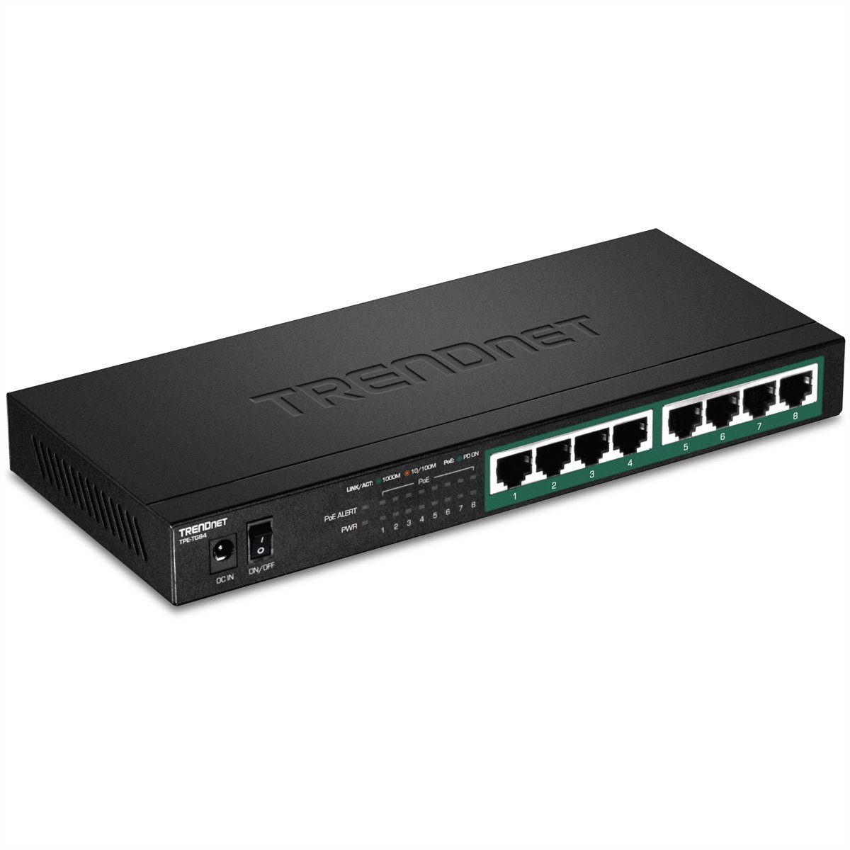 Trendnet TPE-TG84 8-Port PoE Switch Gigabit PoE+ 120W Netzwerk-Switch
