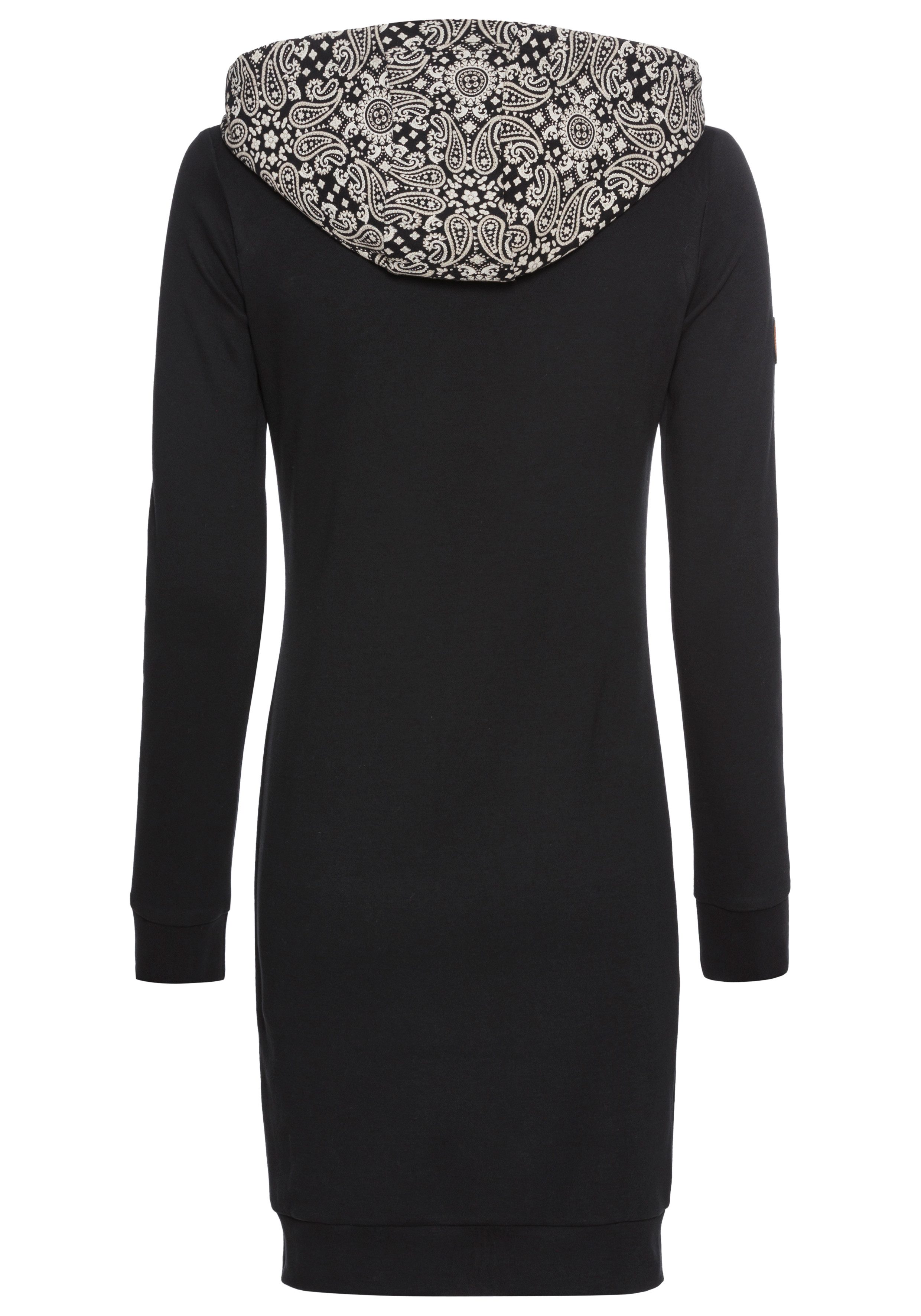 KangaROOS Sweatkleid mit Allover-Print Kapuze