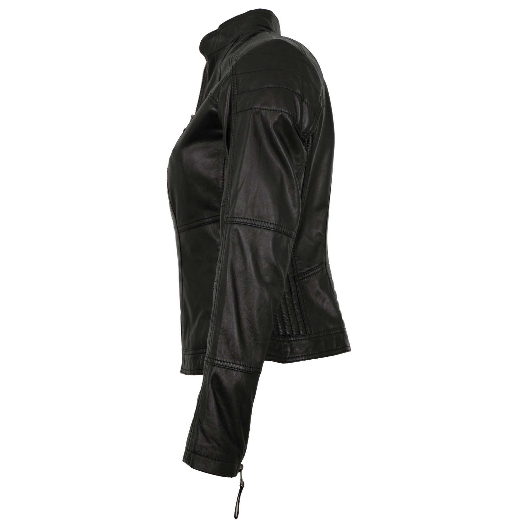 7eleven Lederjacke Bigi 7eleven - Damen Lederjacke Lammnappa schwarz