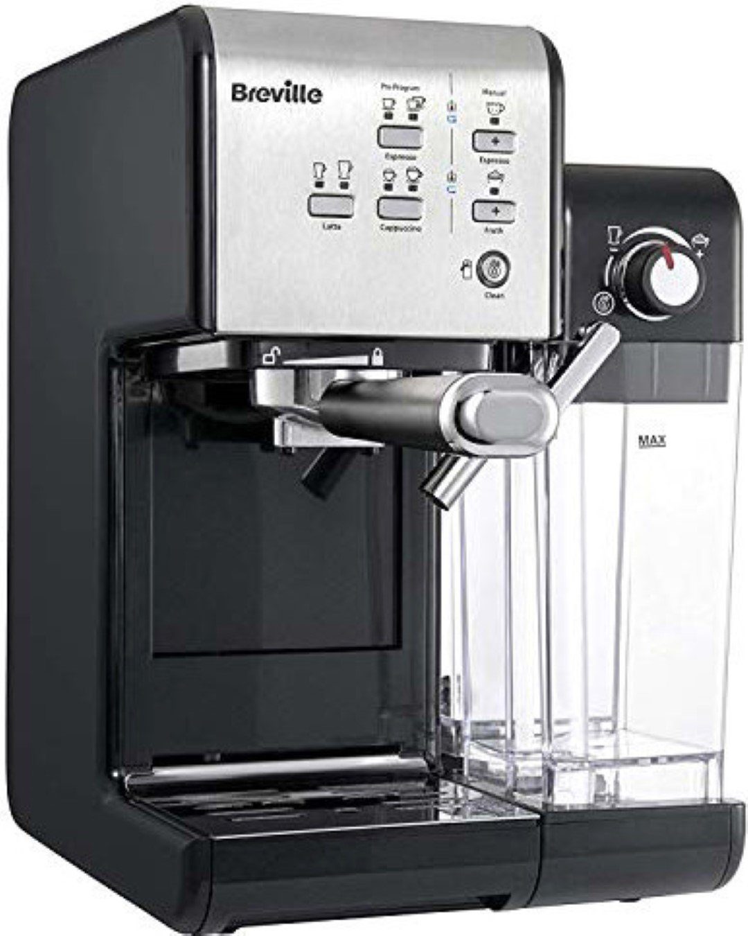 Breville Siebträger-/Filterkaffeemaschine Breville VCF108X PrimaLatte II  Kaffee- und Espress