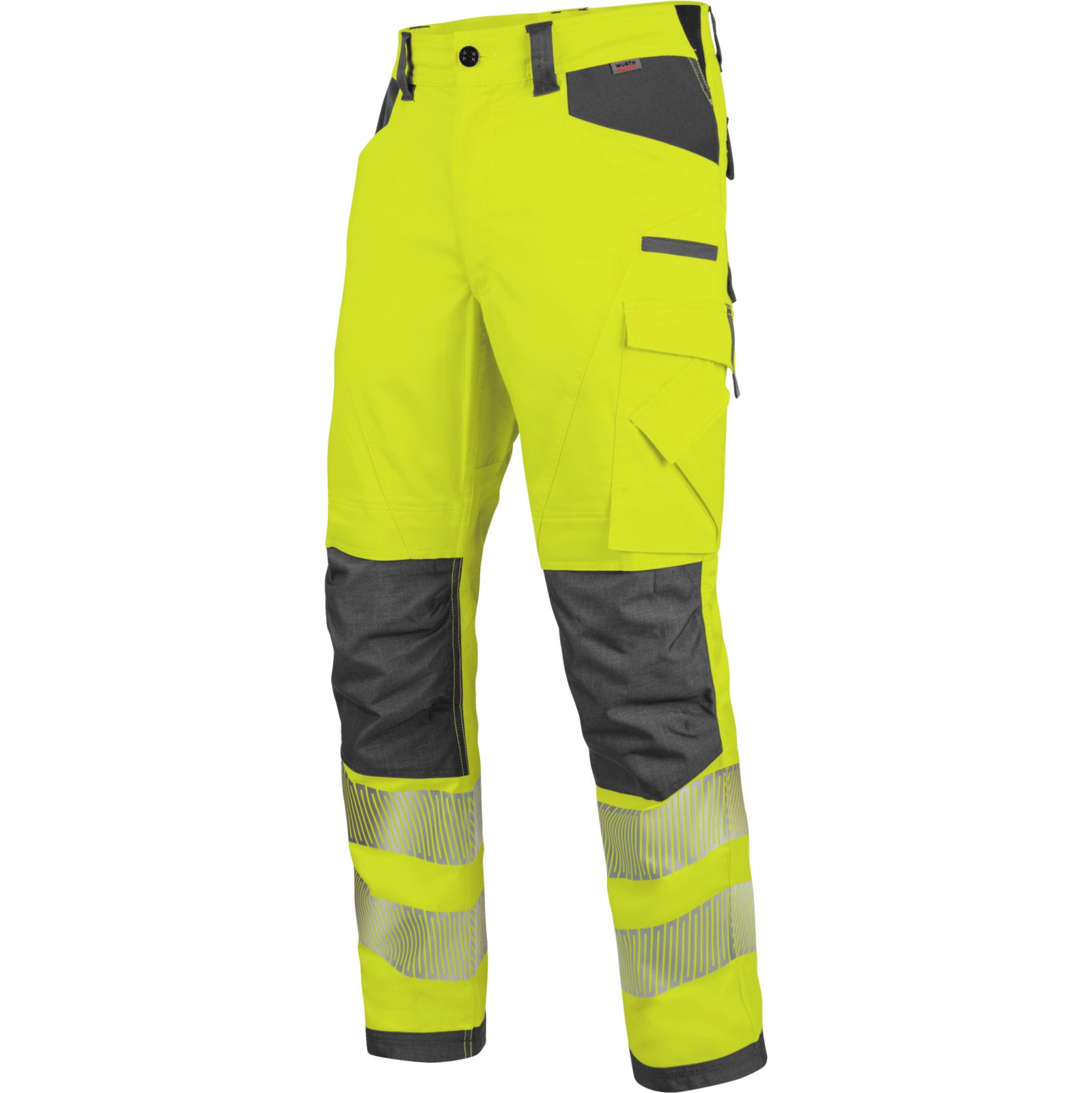 Würth MODYF Arbeitshose Neon EN 20471 2 Profi Bundhose für Herren Professionelle, robuste Bundhose mit Reflexstreifen