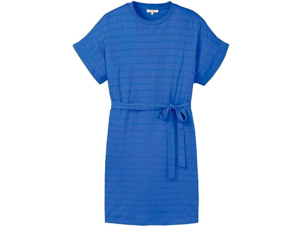 Tranquillo Jerseykleid tranquillo Bio-Damen-Mini-Kleid aus Ajour-Jersey m