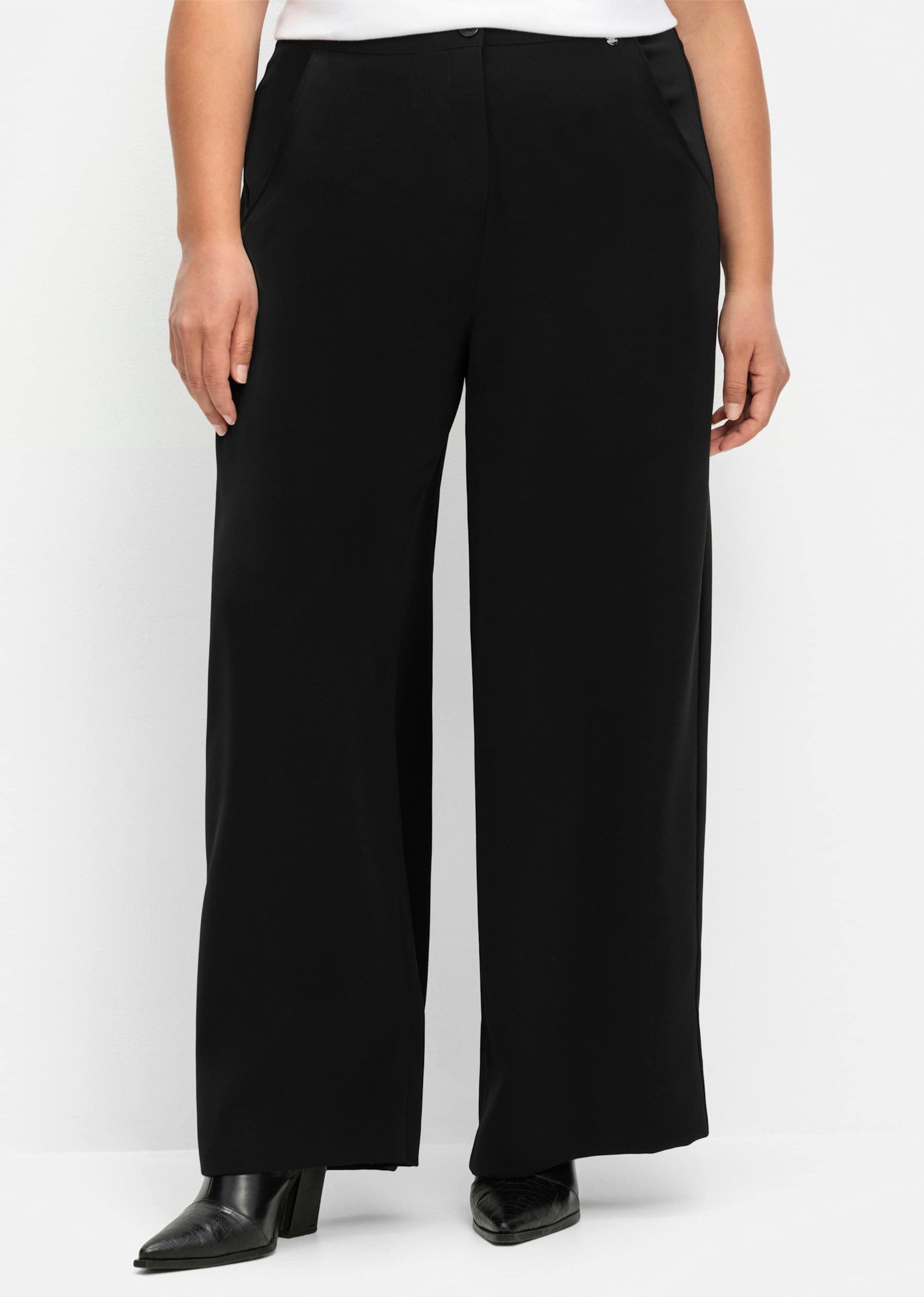 Sheego Jerseyhose Anzughose erhöht High-Waist, im Curvy-Schnitt ELLA