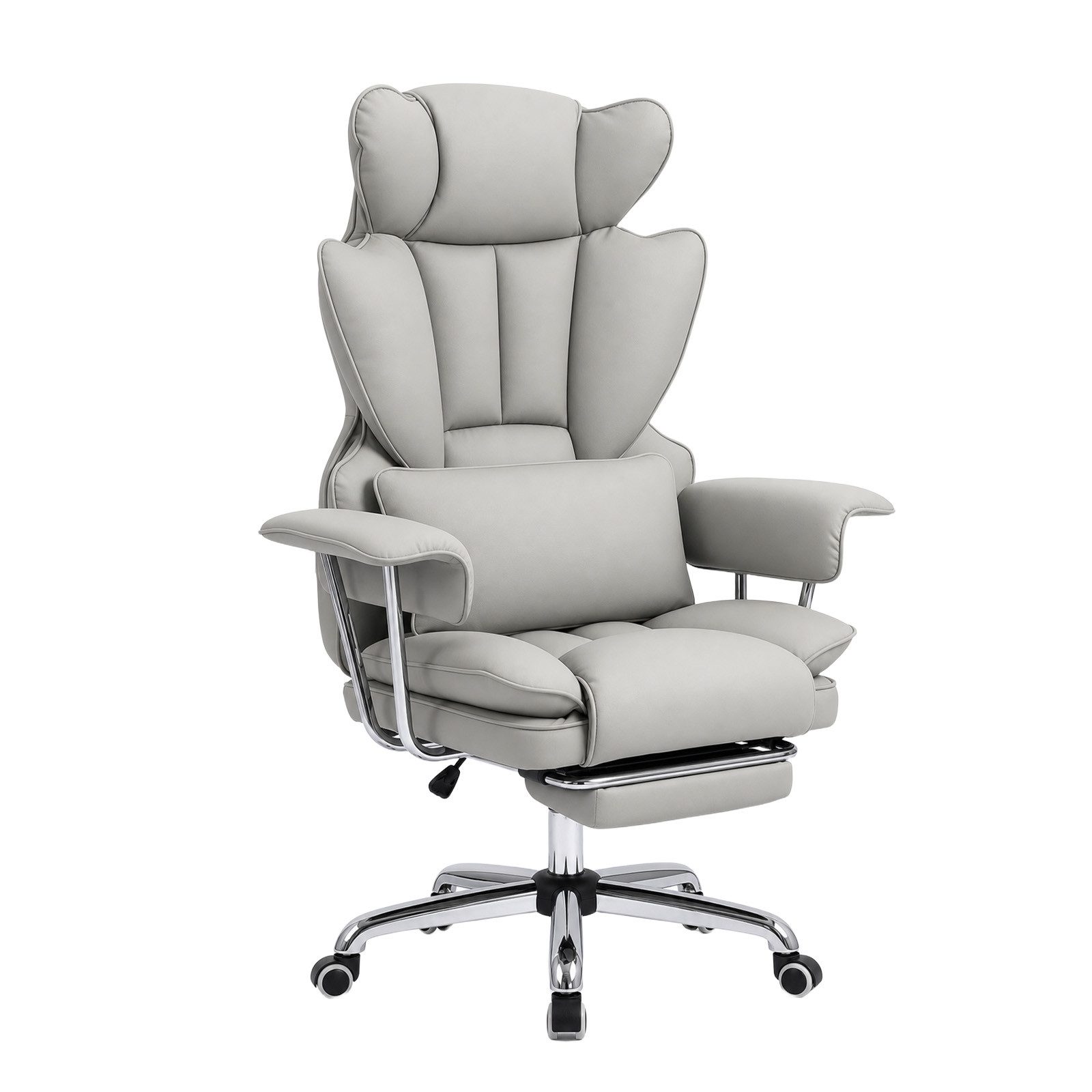 VIDITA Bürostuhl Ergonomischer Bürostuhl Hochlehner mit Fußstütze, verstellbar
