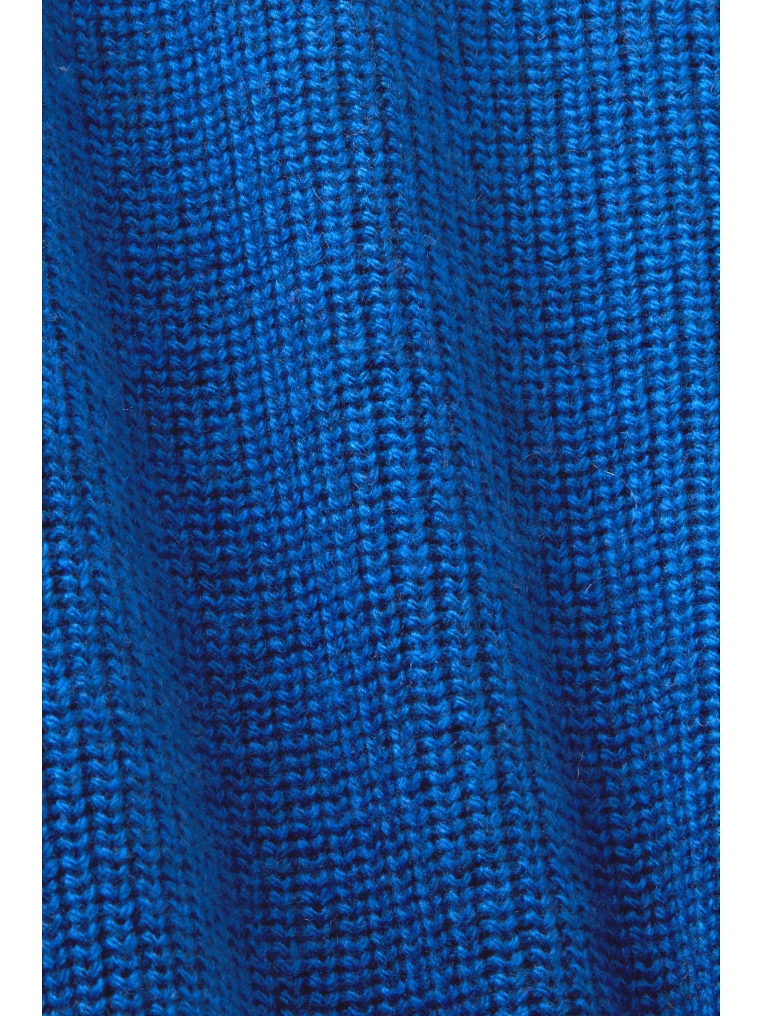 Esprit BRIGHT Pullunder Wollmix Rippstrickweste BLUE aus