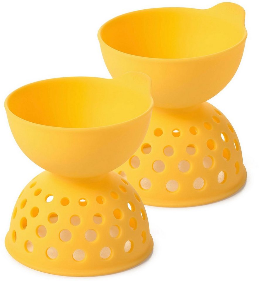 OXO Good Grips Eier-Pochierer, (Set 2-tlg), Silikon – perfekt pochierte Eier