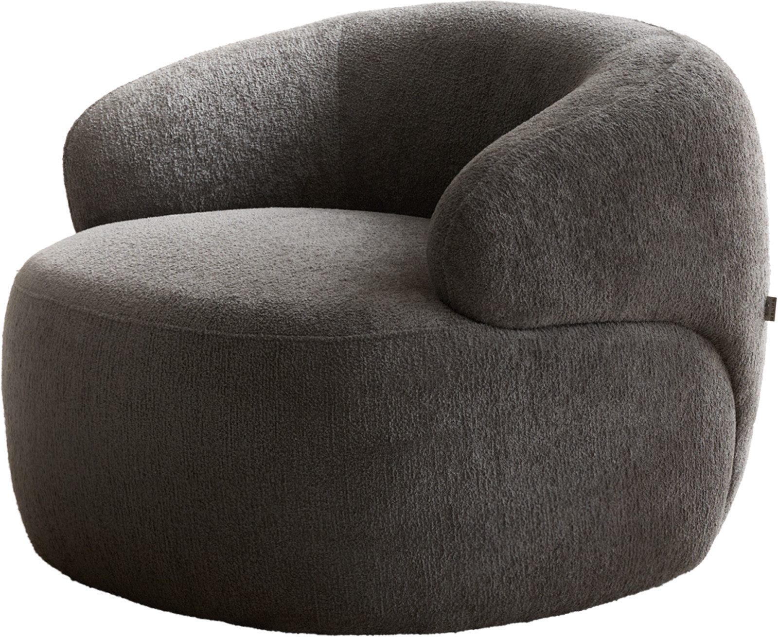 DELIFE Cocktailsessel Nova, Bouclé Soft Schlamm 88x88 cm Loungesessel
