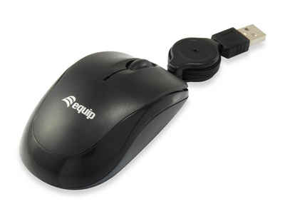 Equip Equip Optische Maus USB Travel Rechts-Linkshänder schwarz Mäuse