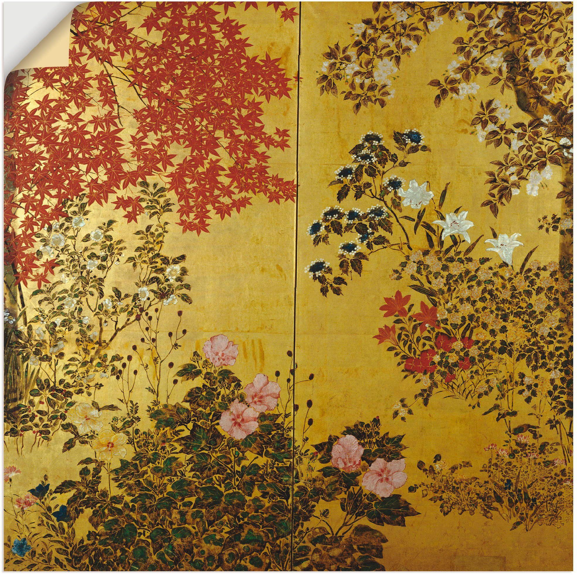 Artland Wandbild Japanischer Wandschirm 18. Jahrhundert, günstig online kaufen