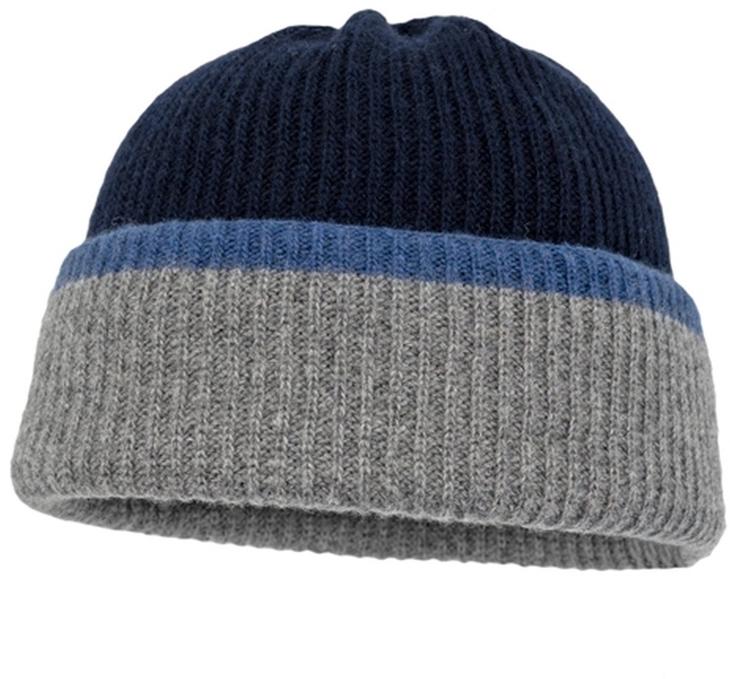 Balke Strickmütze Reversible 3-farbige Rippstrick-Mütze Kaschmir-Wolle-Mix günstig online kaufen