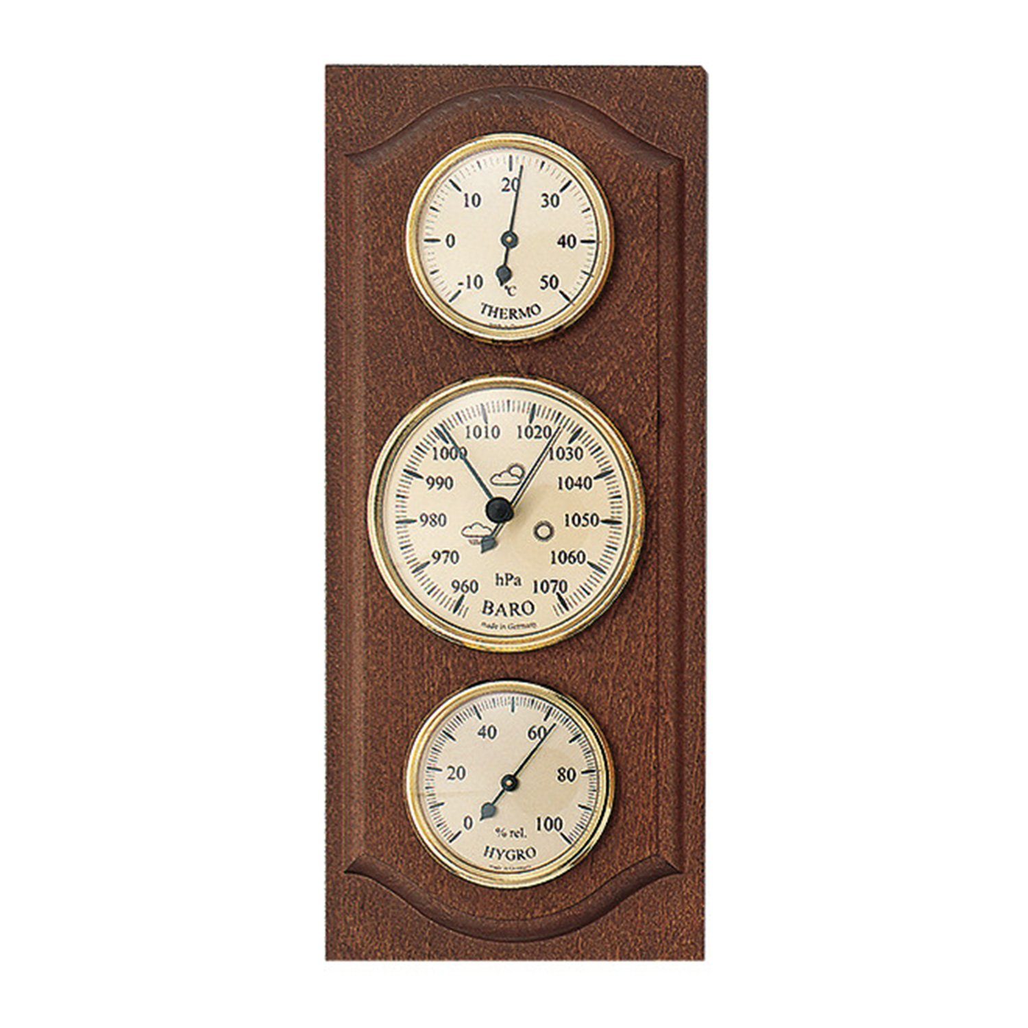 Selva Technik Wetterstation Made in Germany, Nußbaum Wetterstation