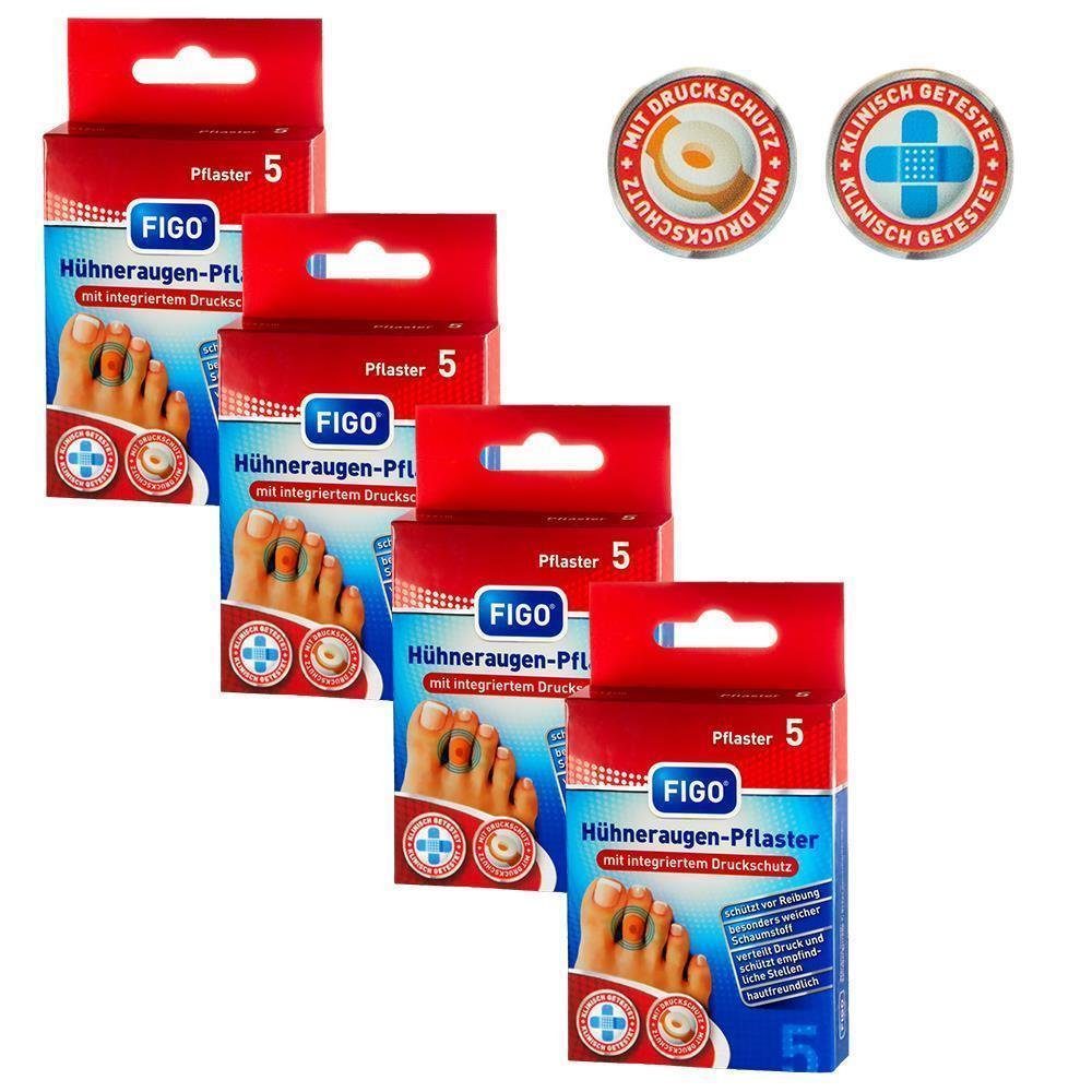 Figo Hühneraugenpflaster – Besonders Weiche Pflaster Gegen Hühneraugen, 5 Stück Pro Packung