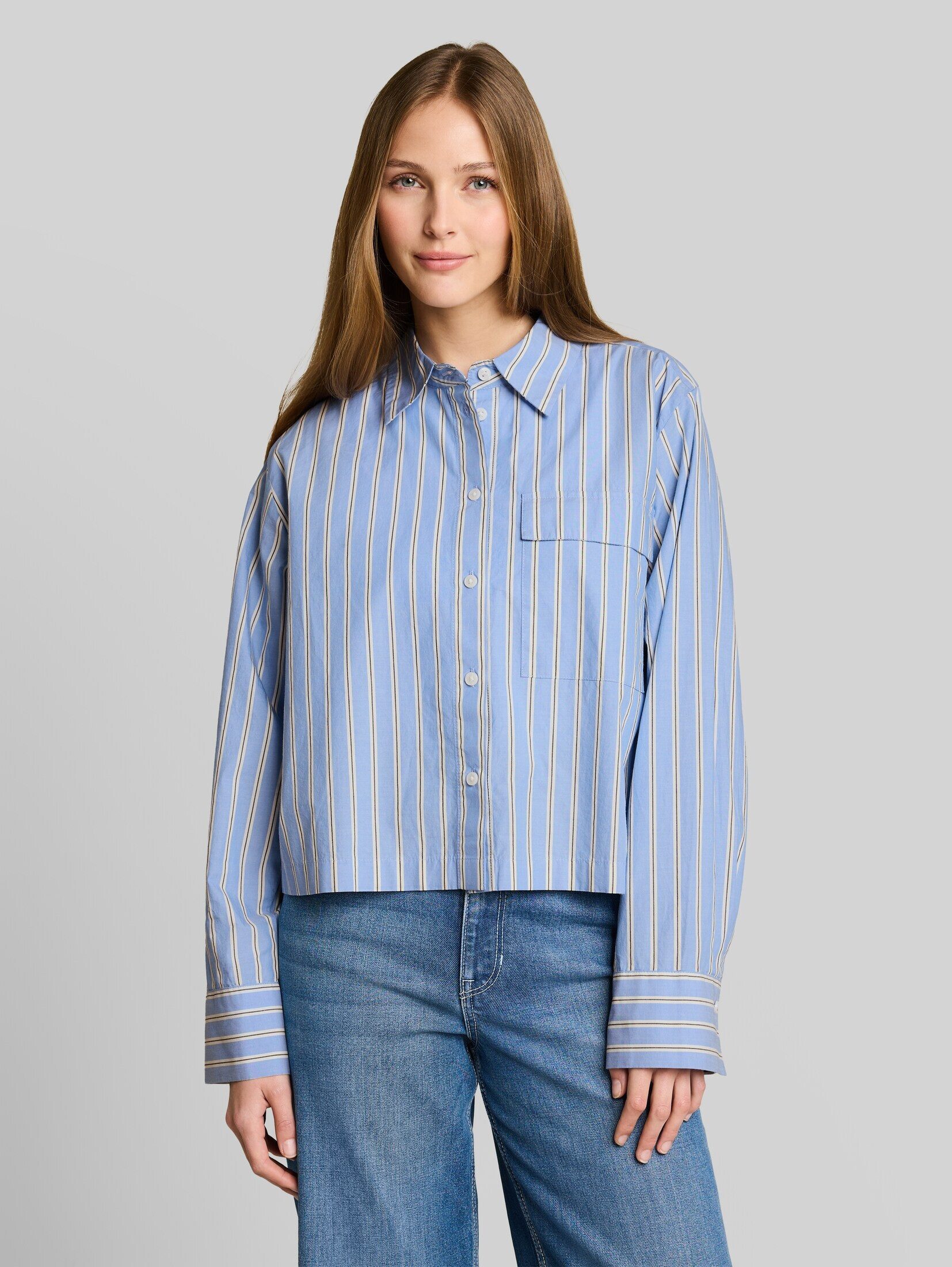 TOM TAILOR Denim Langarmbluse Blusen & Shirts Boxy Fit Hemdbluse aus Baumwolle