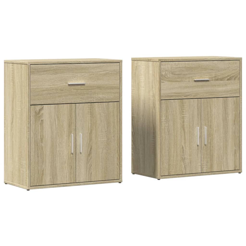 vidaXL Sideboard Sideboards 2 Stk. Sonoma-Eiche günstig online kaufen