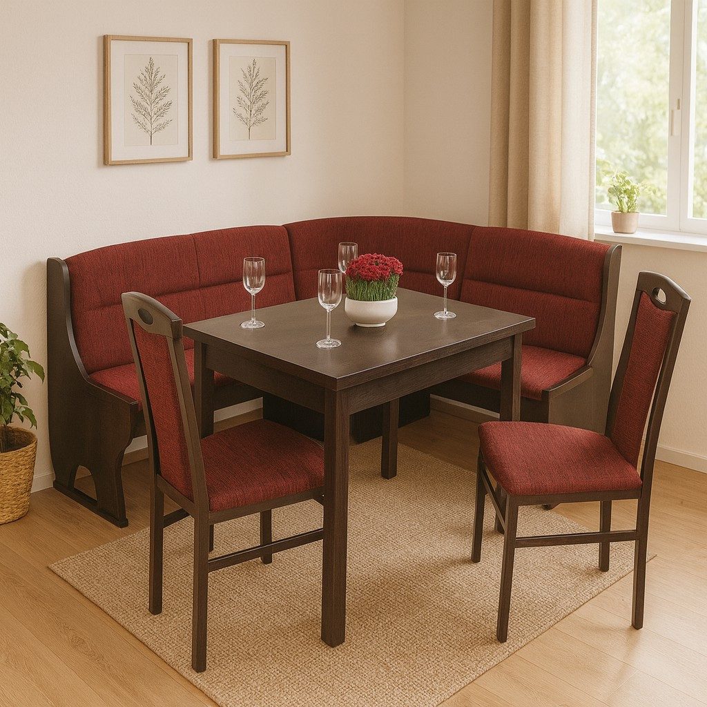 moebel-direkt-online Eckbankgruppe 4tlg. Eckbankgruppe, Stellfläche 125x165 cm, (Spar-Set, 4tlg. Set)