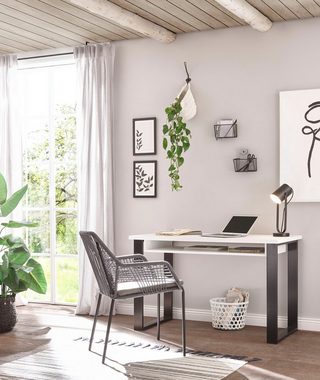 Home affaire Schreibtisch SHERWOOD, Computertisch im Industrie-Design, Breite 125 cm