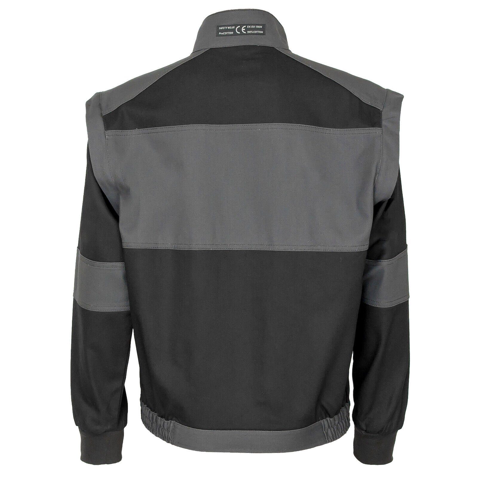 Artmas Arbeitsjacke Arbeitsjacke Arbeitsweste 2in1 Bundjacke Berufsjacke abnehmbare Ärmel Abgeschlossen mit einem Klettverschluss am Hals