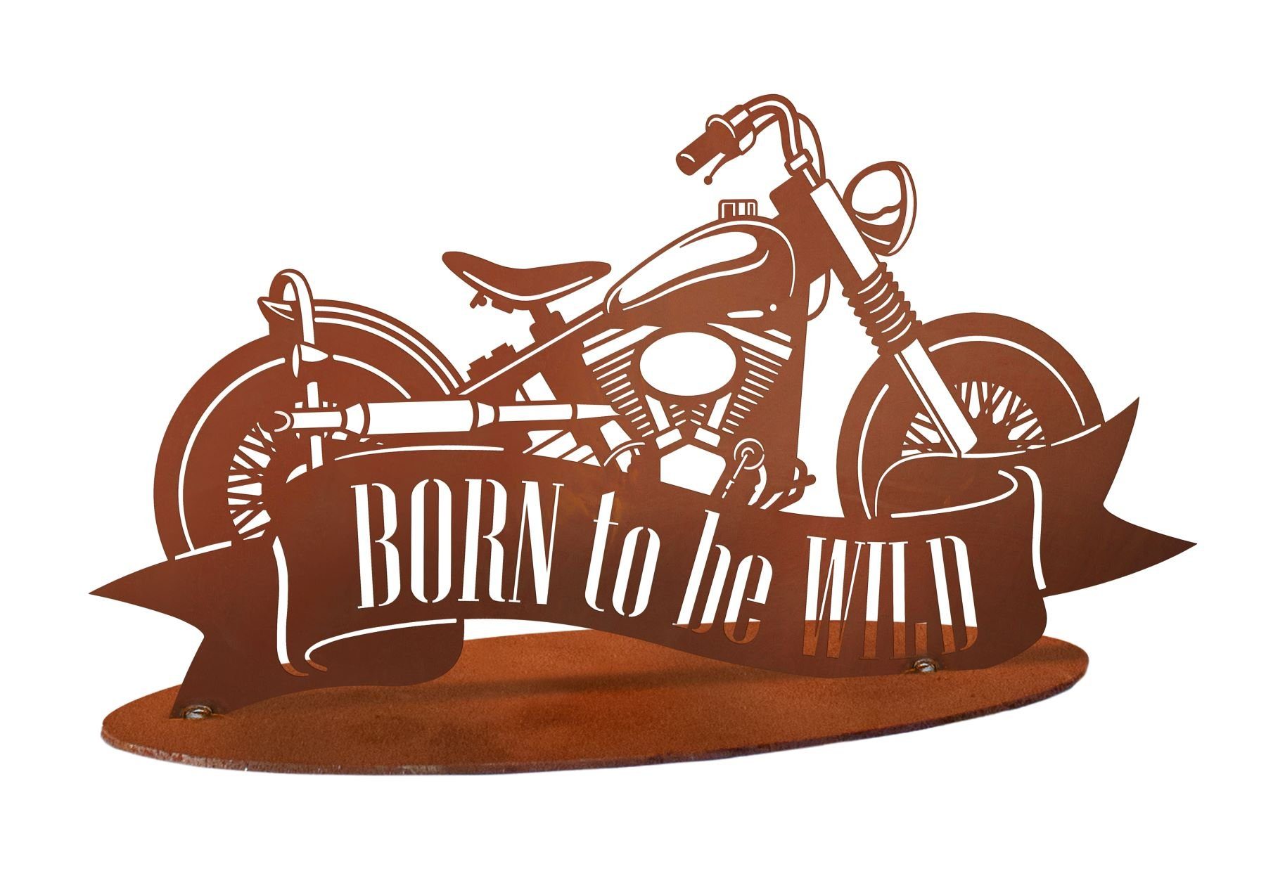 Ferrum Art Dekofigur Motorrad "Born to be Wild"
