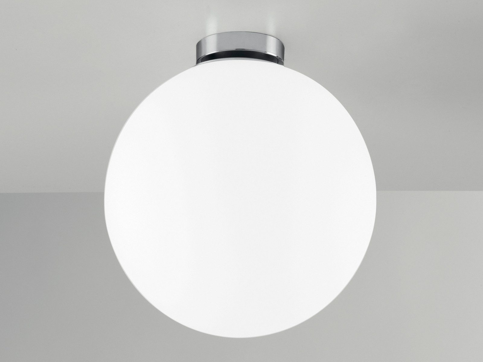 Luce Ambiente Design LED Deckenleuchte mit Glas-Kugel Lampenschirm, Ø 30cm, Dimmfunktion, LED wechselbar, Warmweiß, klein-e Kugelleucthe innen mit LED in 3 Stufen dimmbar über Schalter
