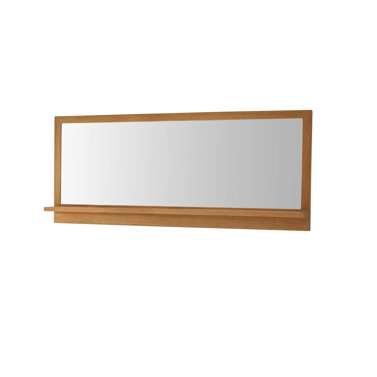 Tikamoon Spiegel Spiegel mit Rahmen aus Eichenholz Wandspiegel Badezimmerspiegel 120x50