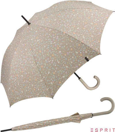 Esprit Stockregenschirm »Damen Automatik Regenschirm Potpourri«, groß und stabil, mit verspielten Blumenmustern