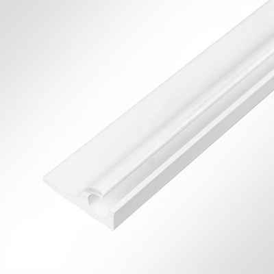 U-Laufschiene Kunststoff Kederschiene weiß 15,5 x 33,3 mm für 6,0 - 9,0mm Keder, LYSEL®, (1-tlg)