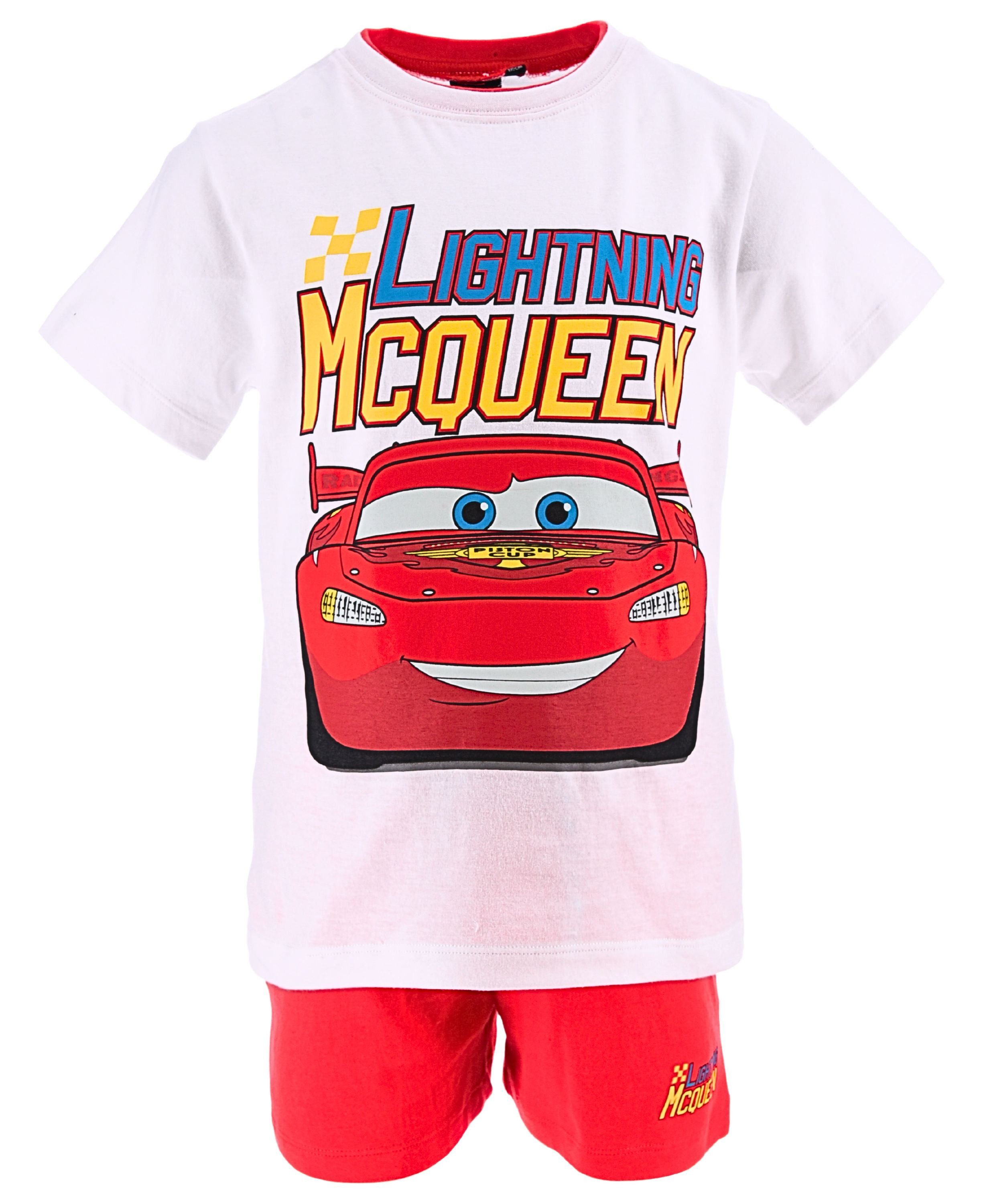 Disney Cars T-Shirt & Shorts Lightning McQueen (2-tlg) Jungen Sommeroutfit Gr. 98 - 116 cm