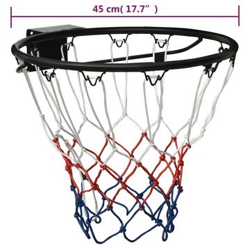 vidaXL Basketballkorb Basketballring Schwarz 45 cm Stahl