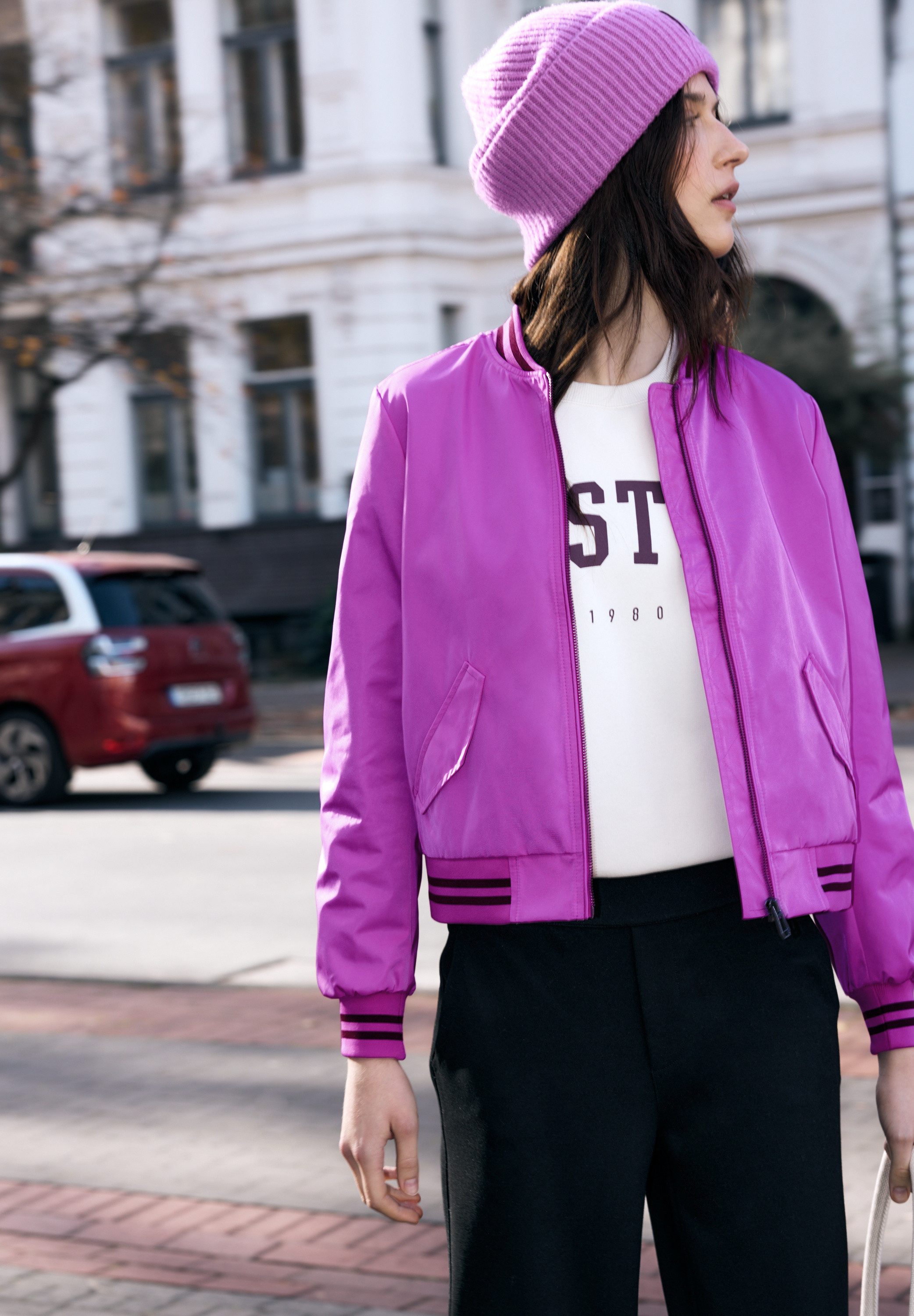 STREET ONE STUDIO Blouson mit Rundhalsausschnitt