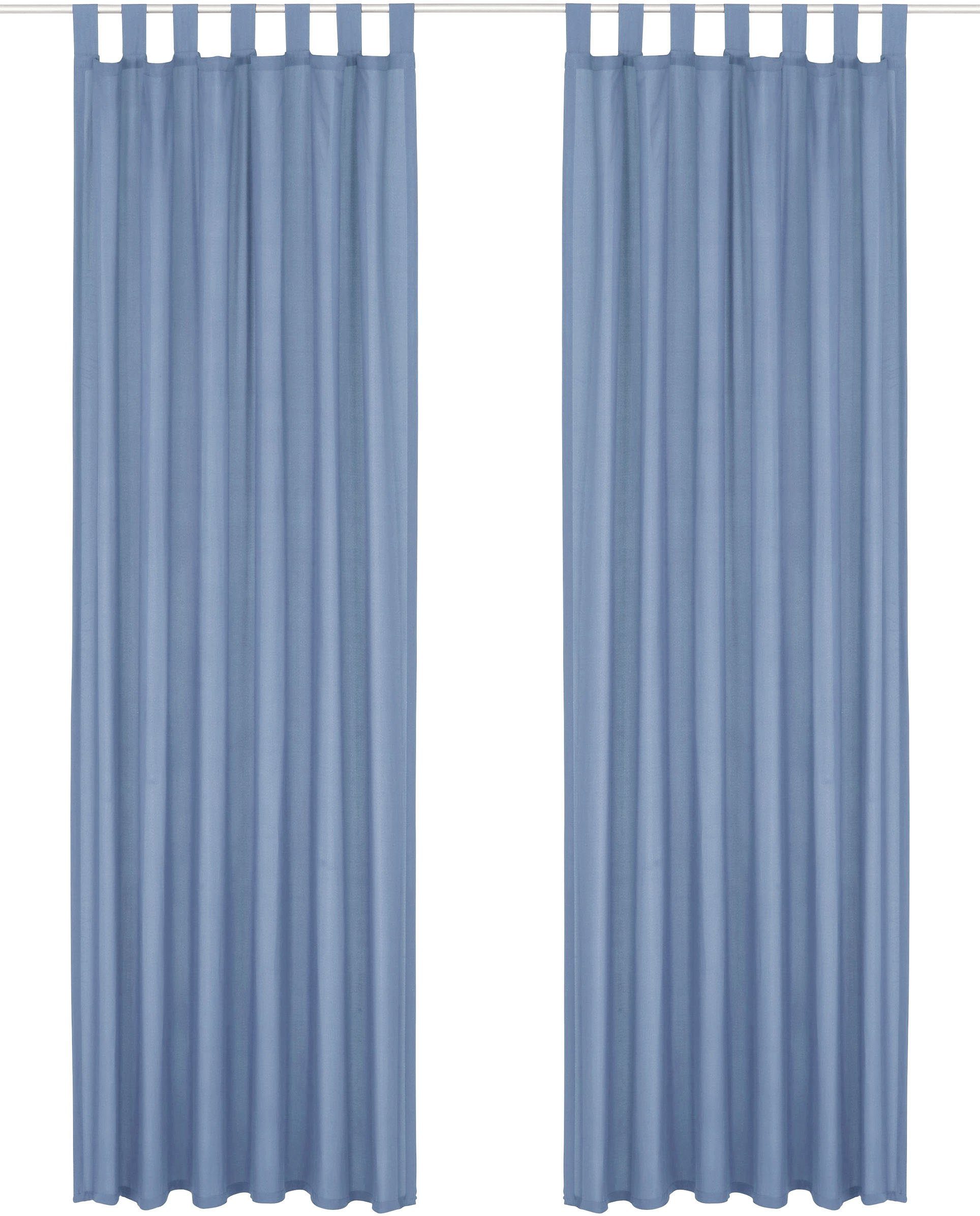 my home Vorhang Parry (2 St), Schlaufen, blickdicht, Polyester, 2-er Set, b günstig online kaufen