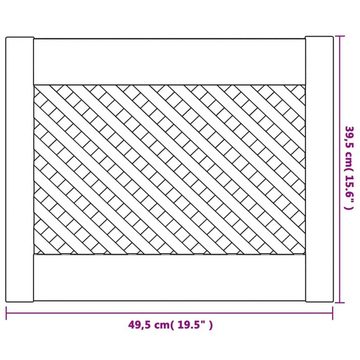 vidaXL Schranktür Schranktüren 2 Stk. Gitterdesign 49,5x39,5 cm Massivholz Kiefer (2 St)