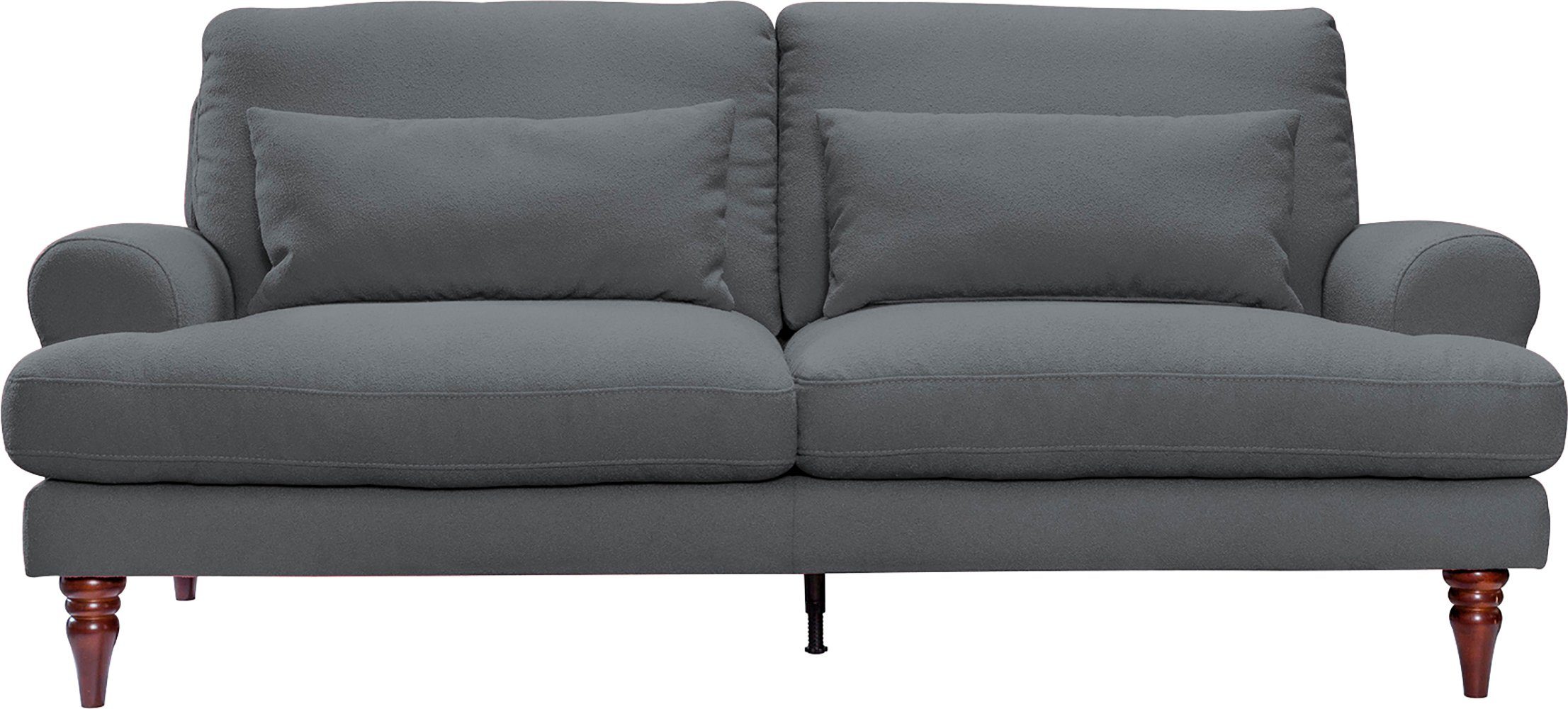 exxpo - sofa fashion 3-Sitzer, mit Schaumstoffflocken-Füllung, Holzfüßen und inklusive Zierkissen | Einzelsofas