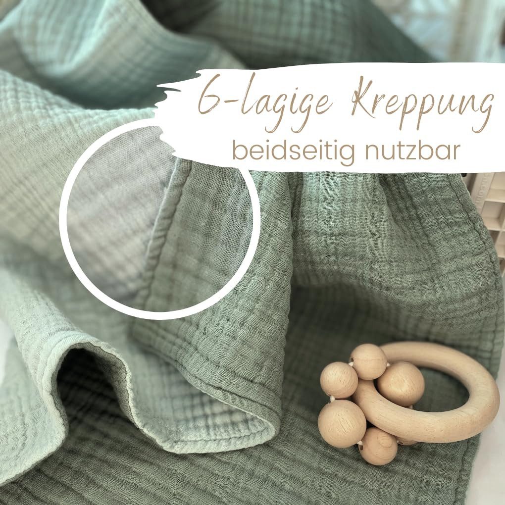 Babydecke Musselin Babydecke 6-lagig gekreppt, 100% günstig online kaufen