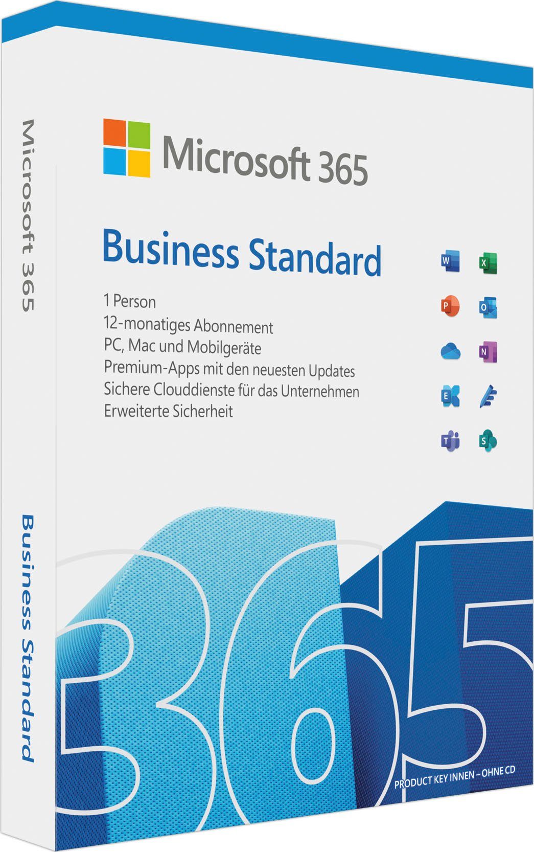 Microsoft original Microsoft 365 Business Standard für Unternehmen (Officeprogramm, Lizenzschlüssel) | PC-Software