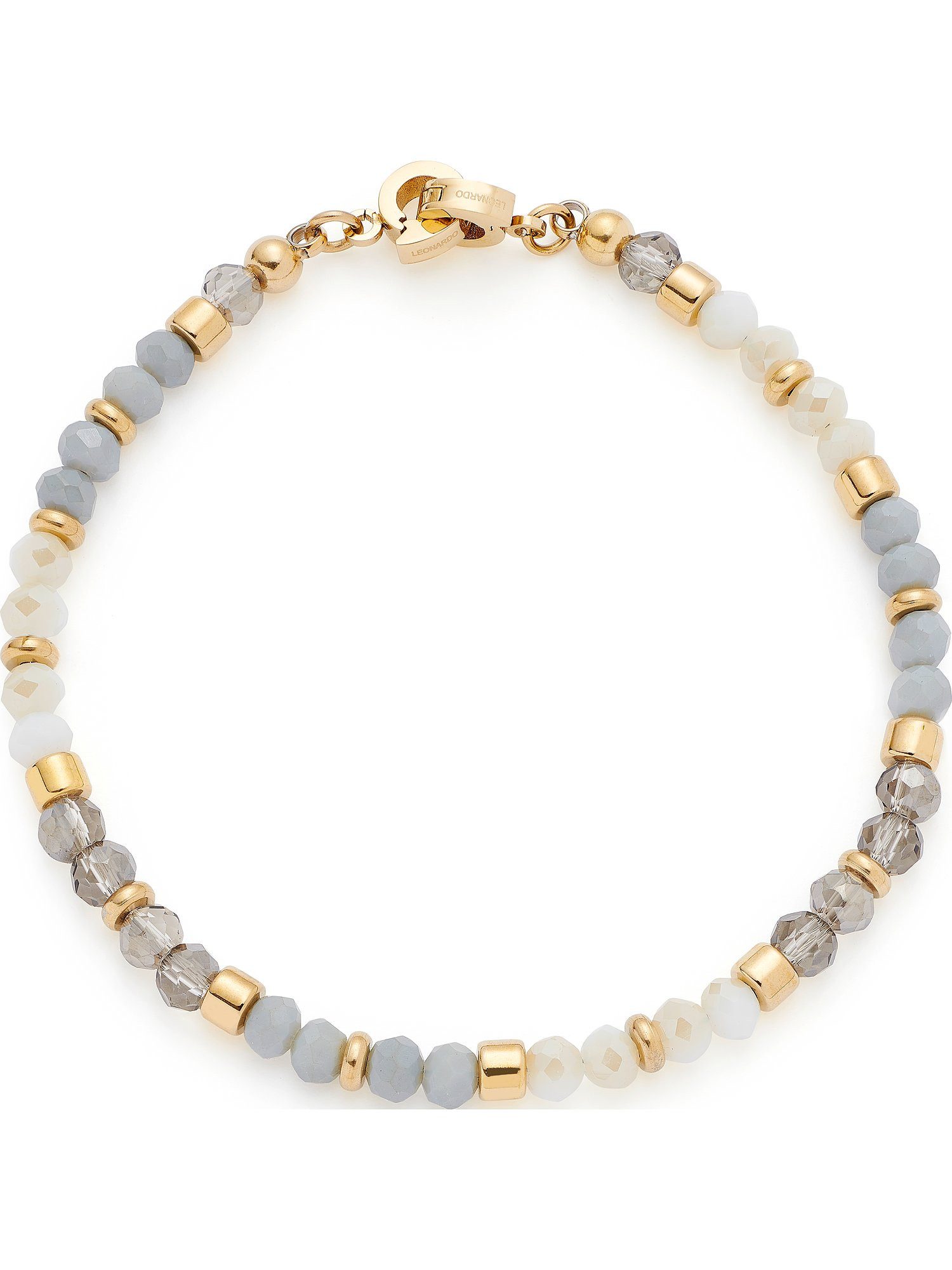 LEONARDO Edelstahlarmband Leonardo Damen-Armband Edelstahl Glasstein, Modern