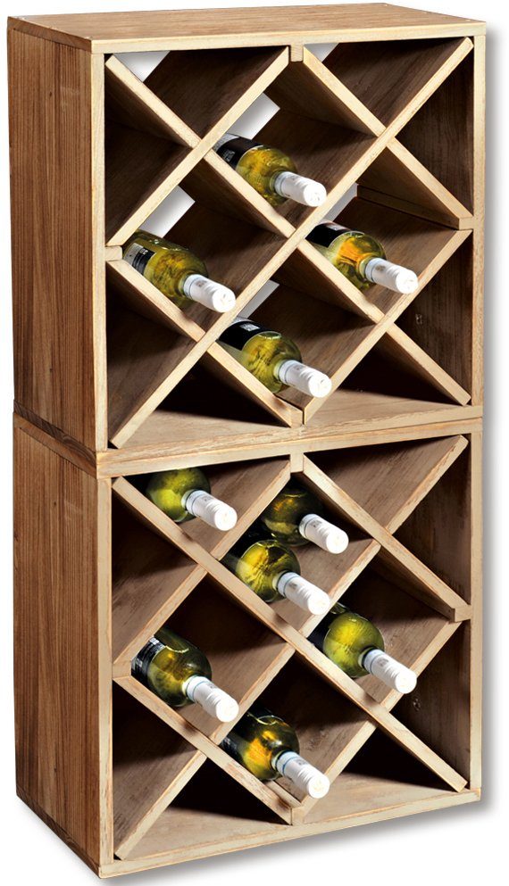for FSC-zertifiziertem braun Paulowniaholz home KESPER Weinflaschenhalter, kitchen &