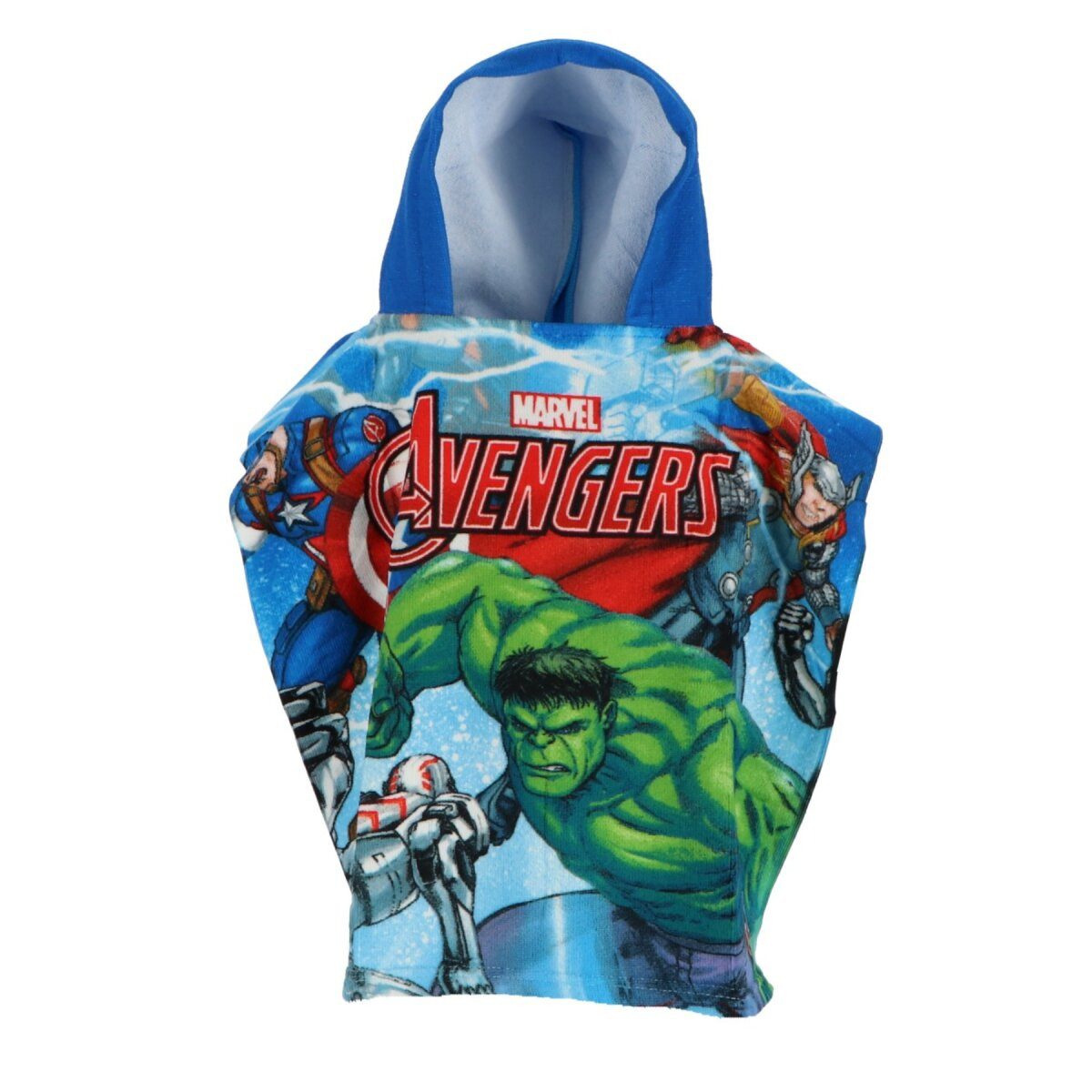 The AVENGERS Poncho Avengers Badeponcho aus Microfaser mit kapuze für Kinder