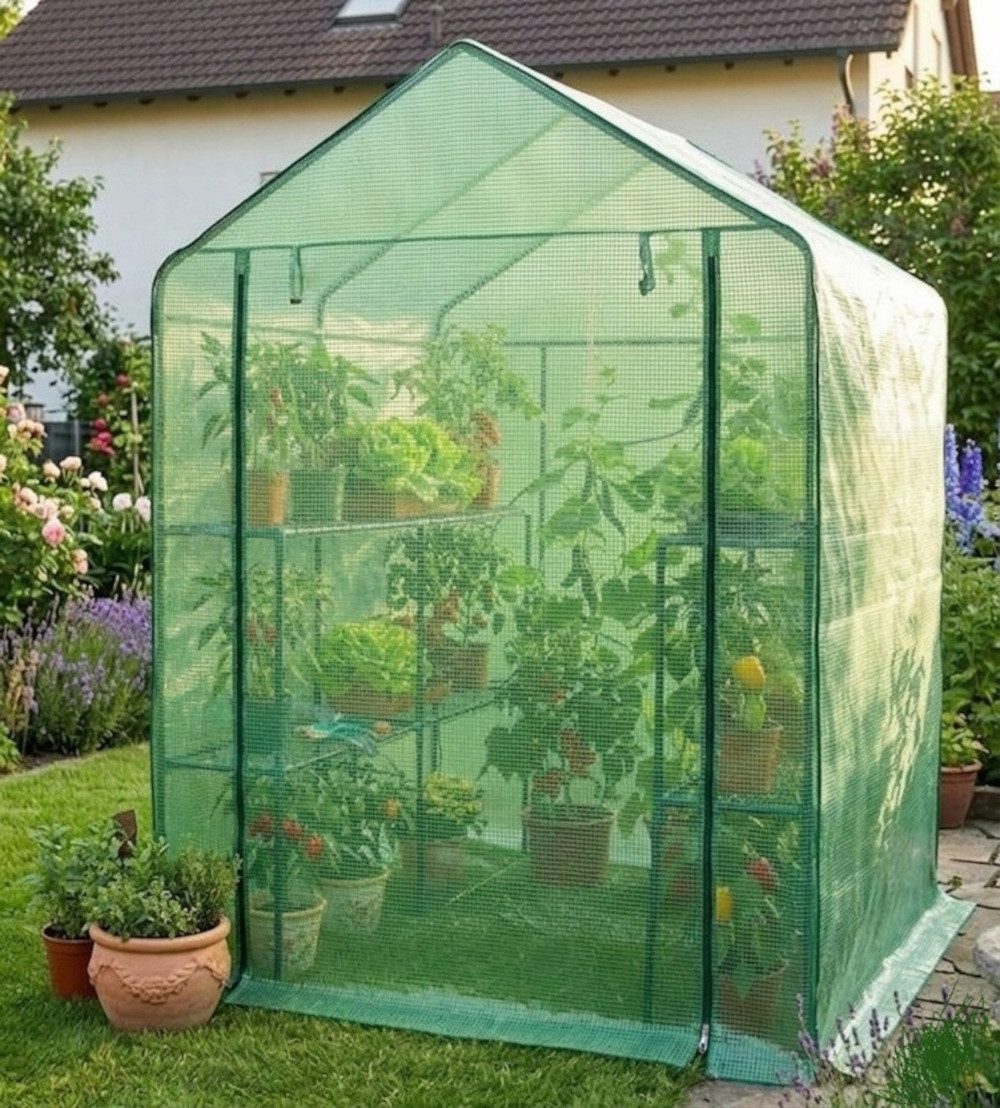 BruKa Gewächshaus GREENHOUSE XL Frühbeet Treibhaus Frühbeet Foliengewächshaus Tomaten – Bild 4 von 5