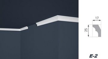 marbet design Eckprofil E-02 (Stuckleisten aus Styropor XPS - riesige Auswahl, leichte und stabile Profile für Decken-/ und Wandübergang dekorativ)