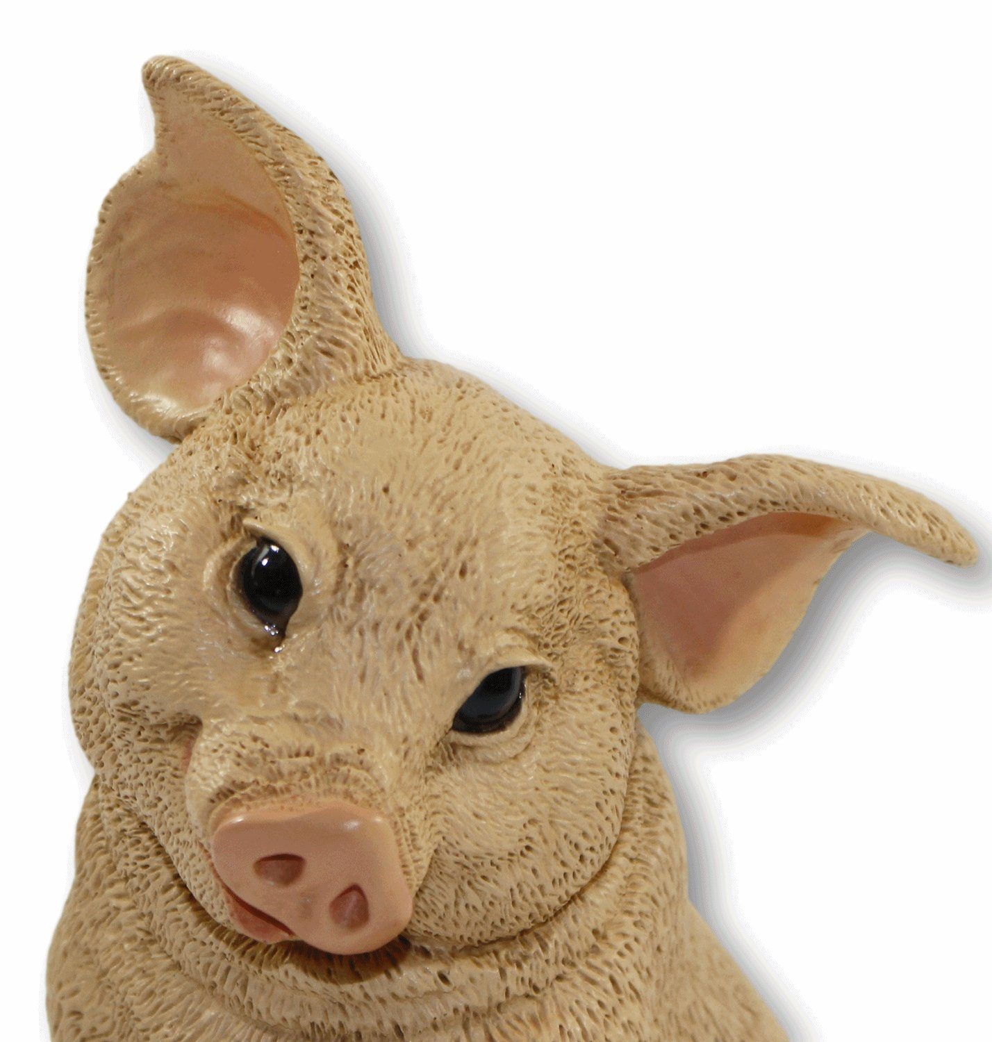 cm 22 Resin Dekofigur Kollektion Castagna Tierfigur H sitzend Ferkel Castagna aus Schwein natur Schweinchen Tierfigur