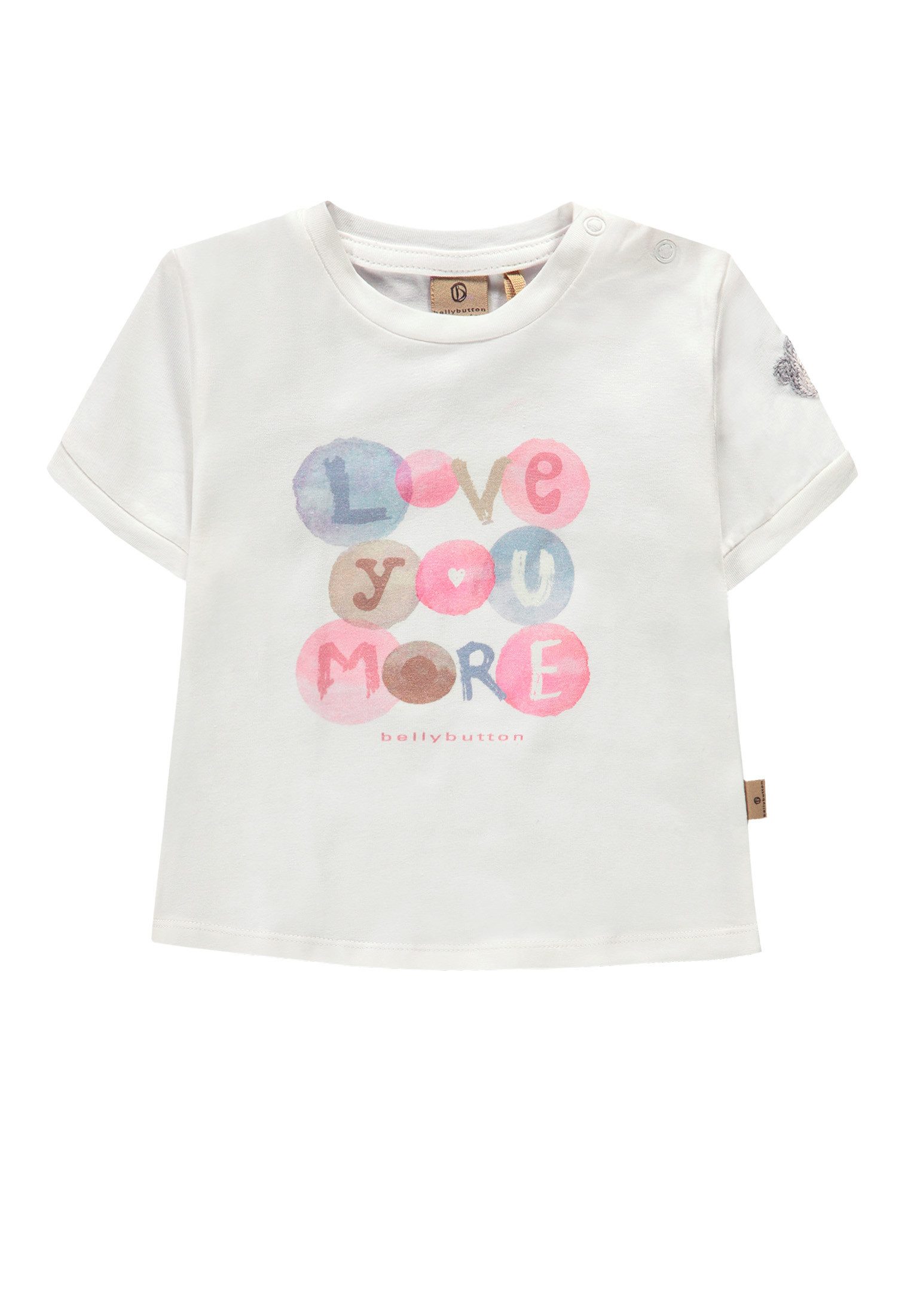 Bellybutton T-Shirt T-Shirt (2-tlg) Baby T-Shirt “Love You More” – Weiß mit Print