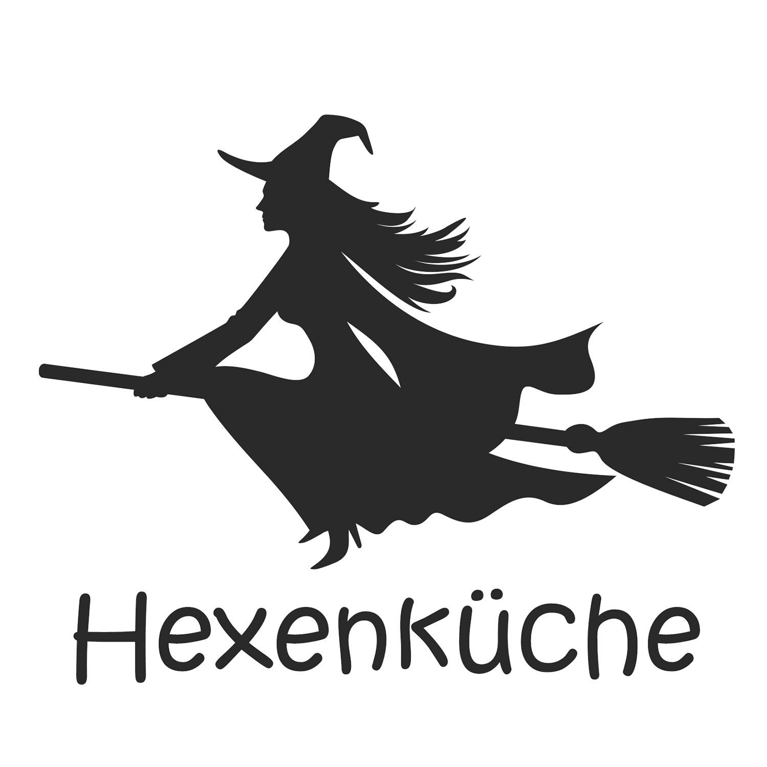 iSecur Aufkleber Auto-Aufkleber Hexe auf Besen I 50 cm I kfz338